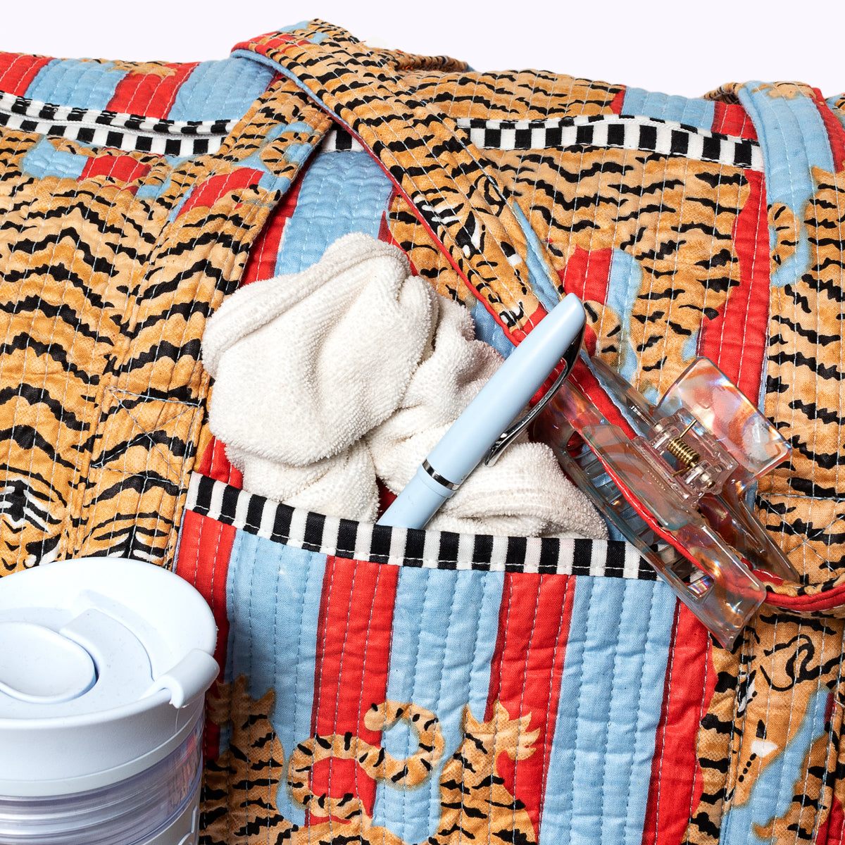 Handmade cotton bag "Poppy Tiger FUNKy"