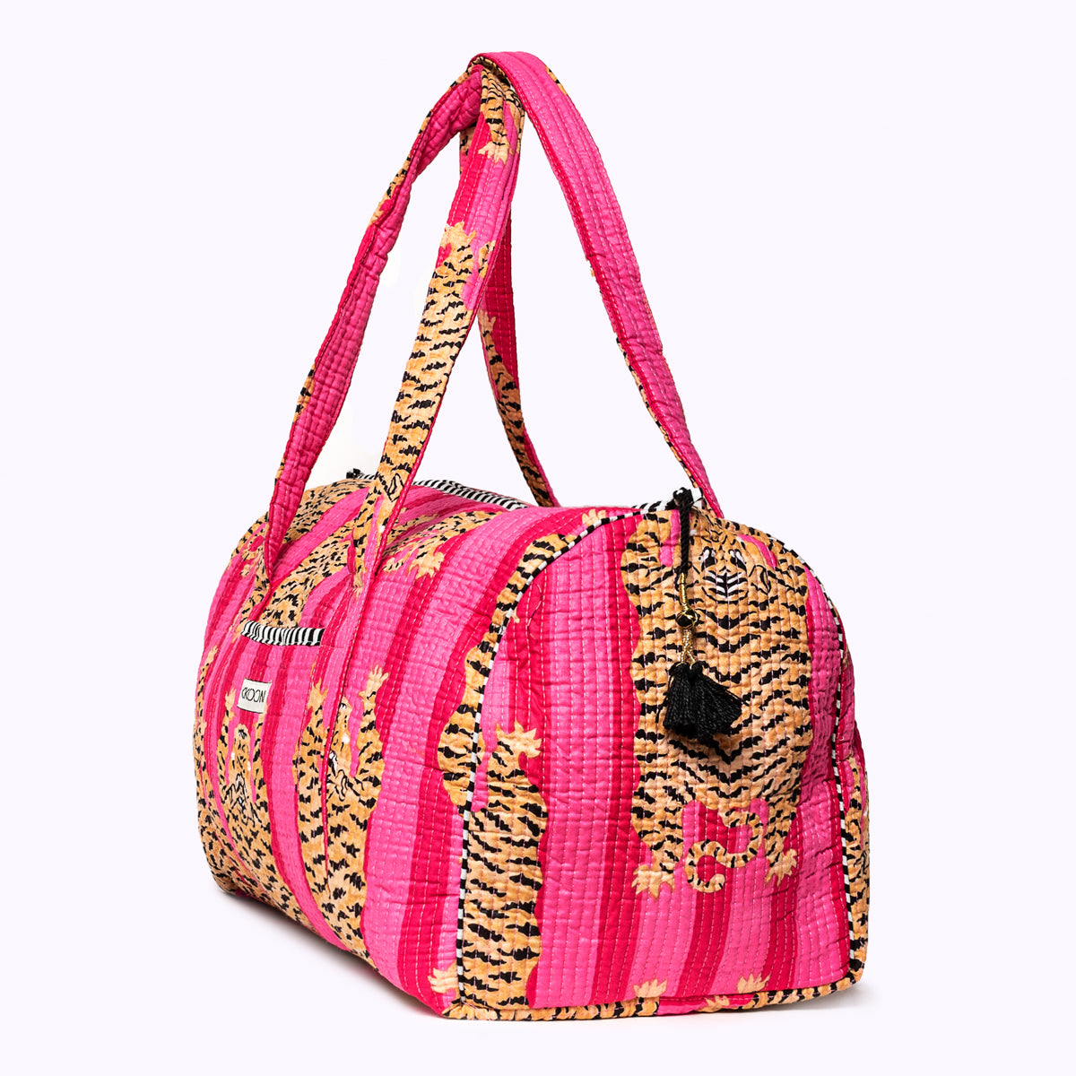 Handgemachte Baumwolltasche "Poppy Tiger PINK"