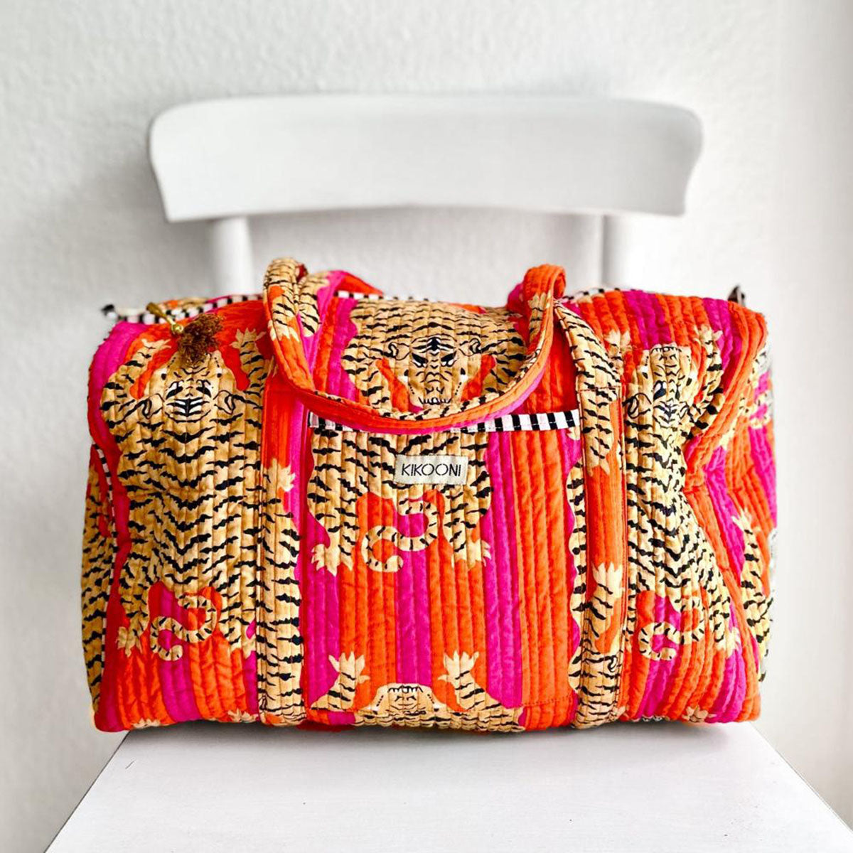 Handgemachte Baumwolltasche "Poppy Tiger"