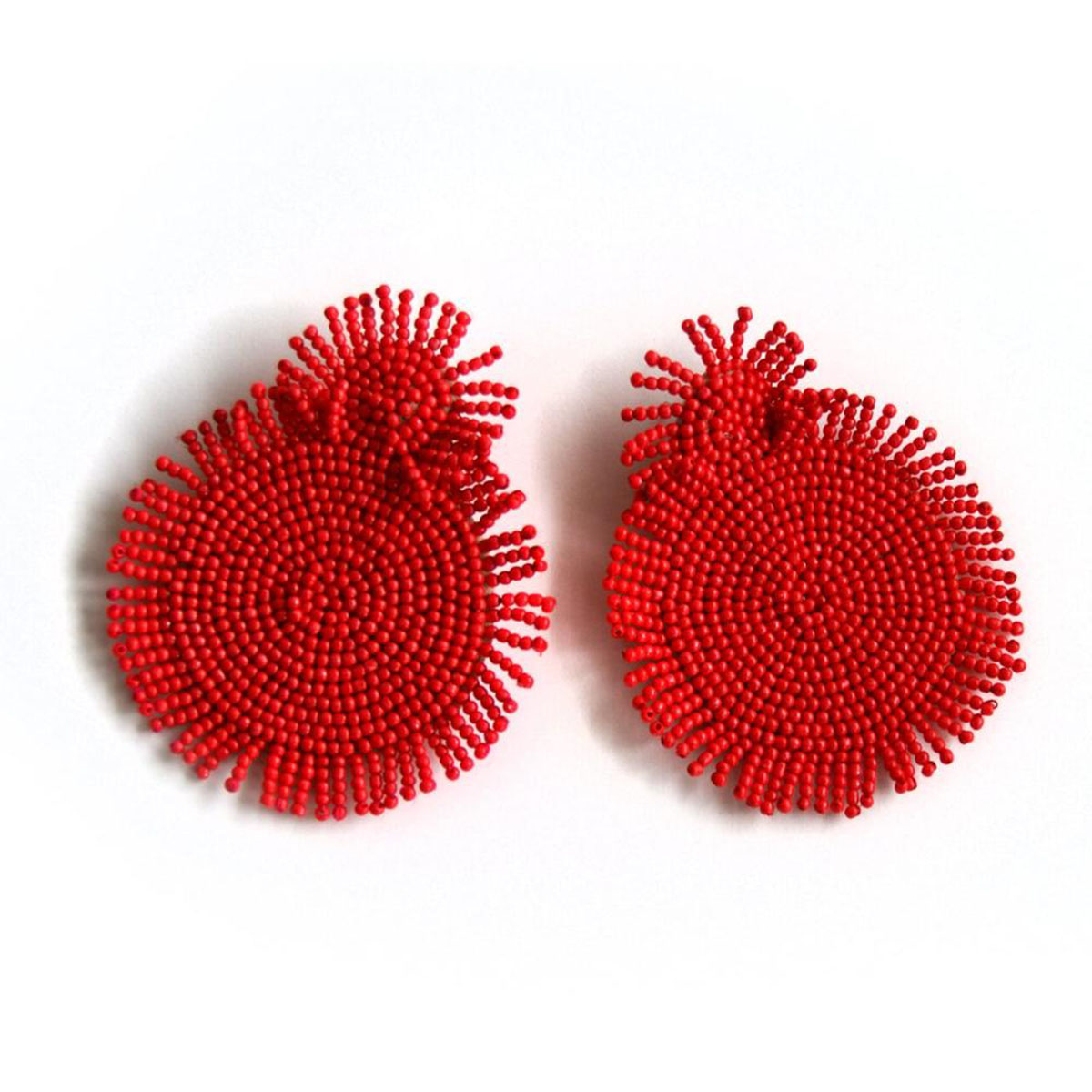 Handmade earrings "Big Red"