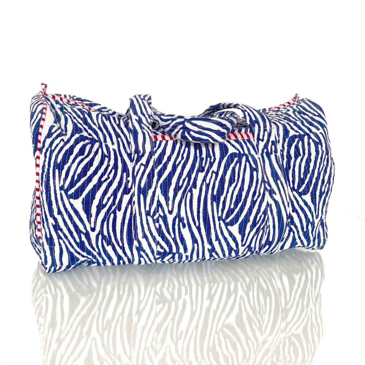 Handmade cotton bag "blue Zebra"