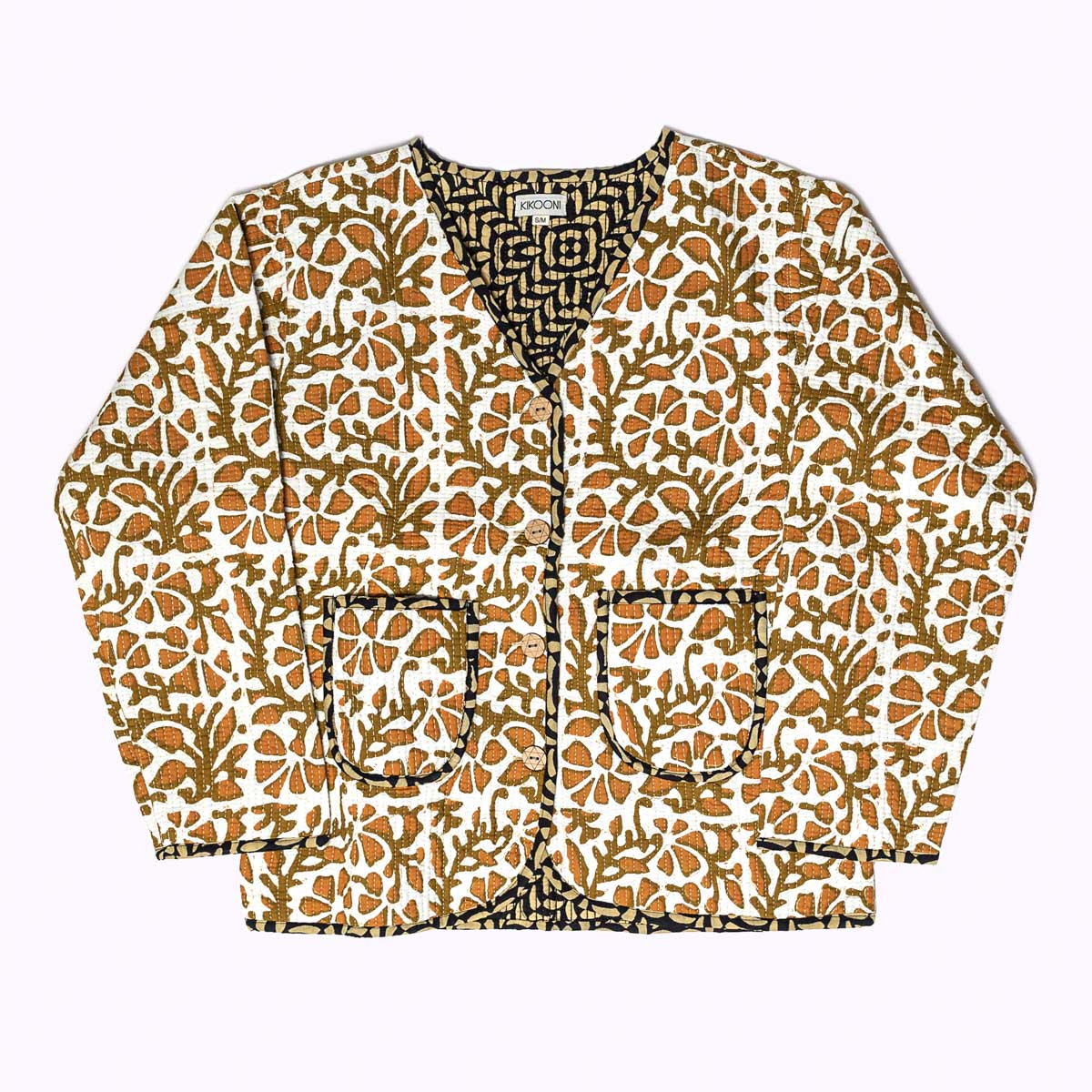 handcrafted cotton jacket "Golden Leaf"