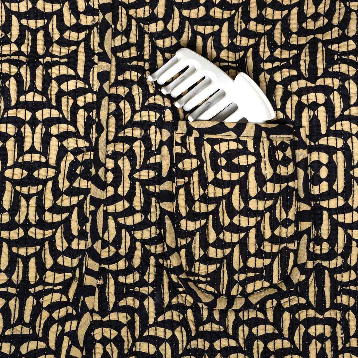 handgefertigte Baumwolljacke "Golden Leaf"