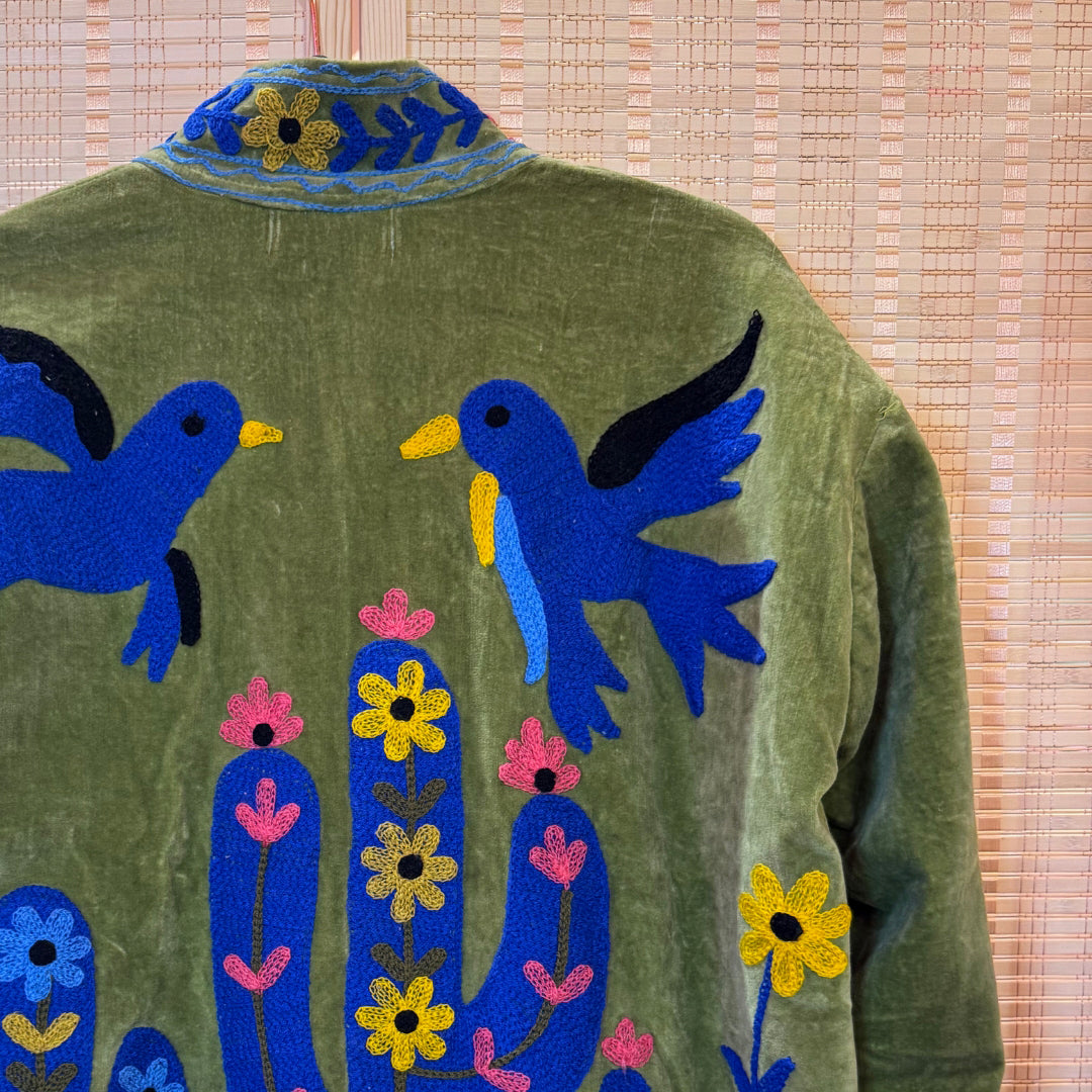 Samtjacke "my mexican escape" green