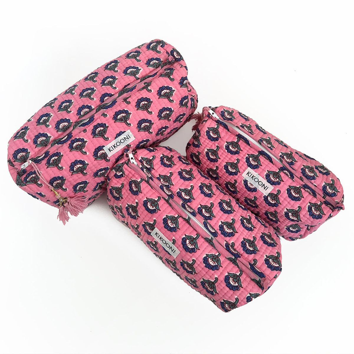 Kosmetiktasche SET of 3 "Pink Love"