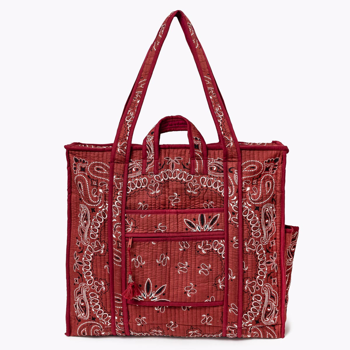 Reise Tote Bag "Paisley Burgundy"