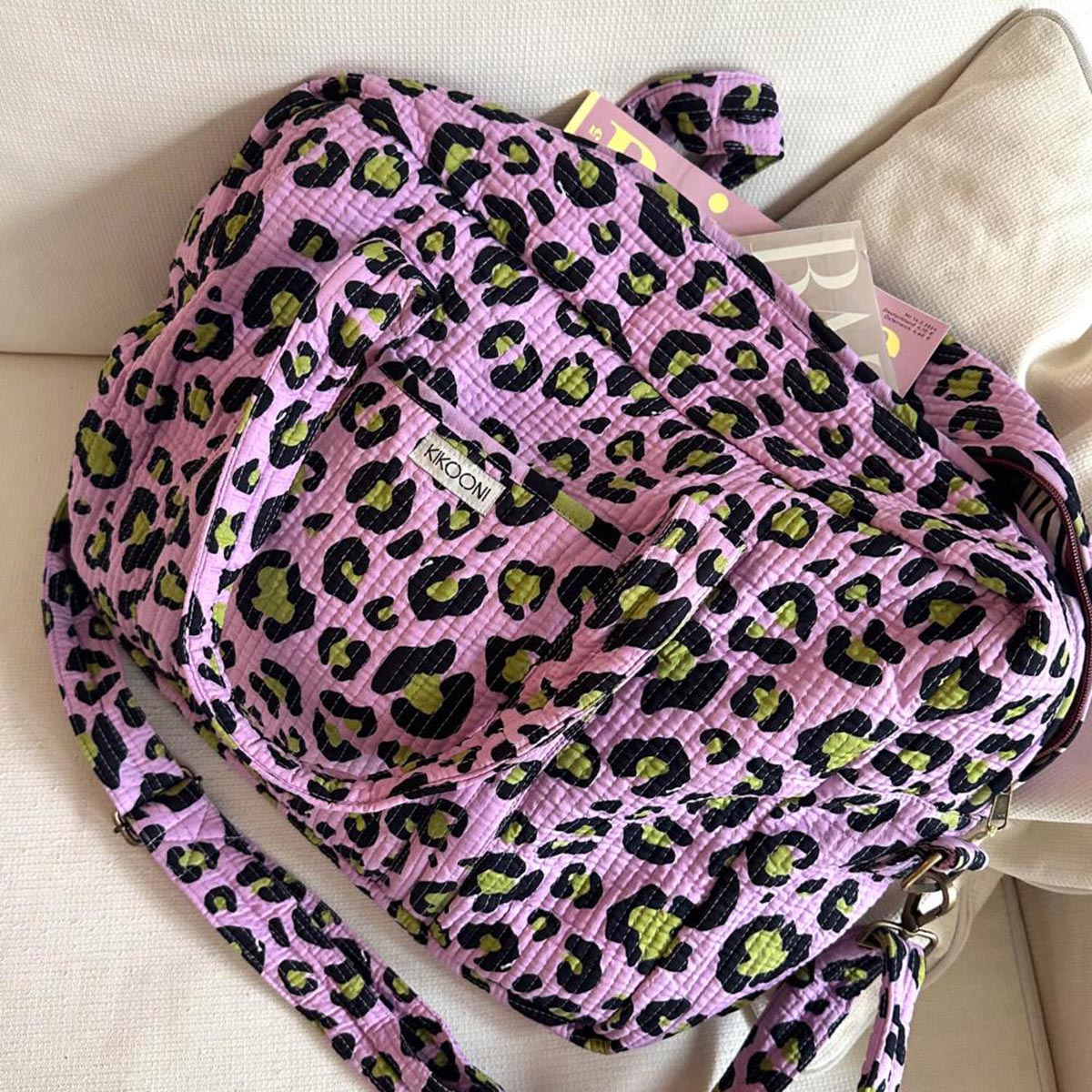 Große Reisetasche "Oh Leo cosmic lilac"