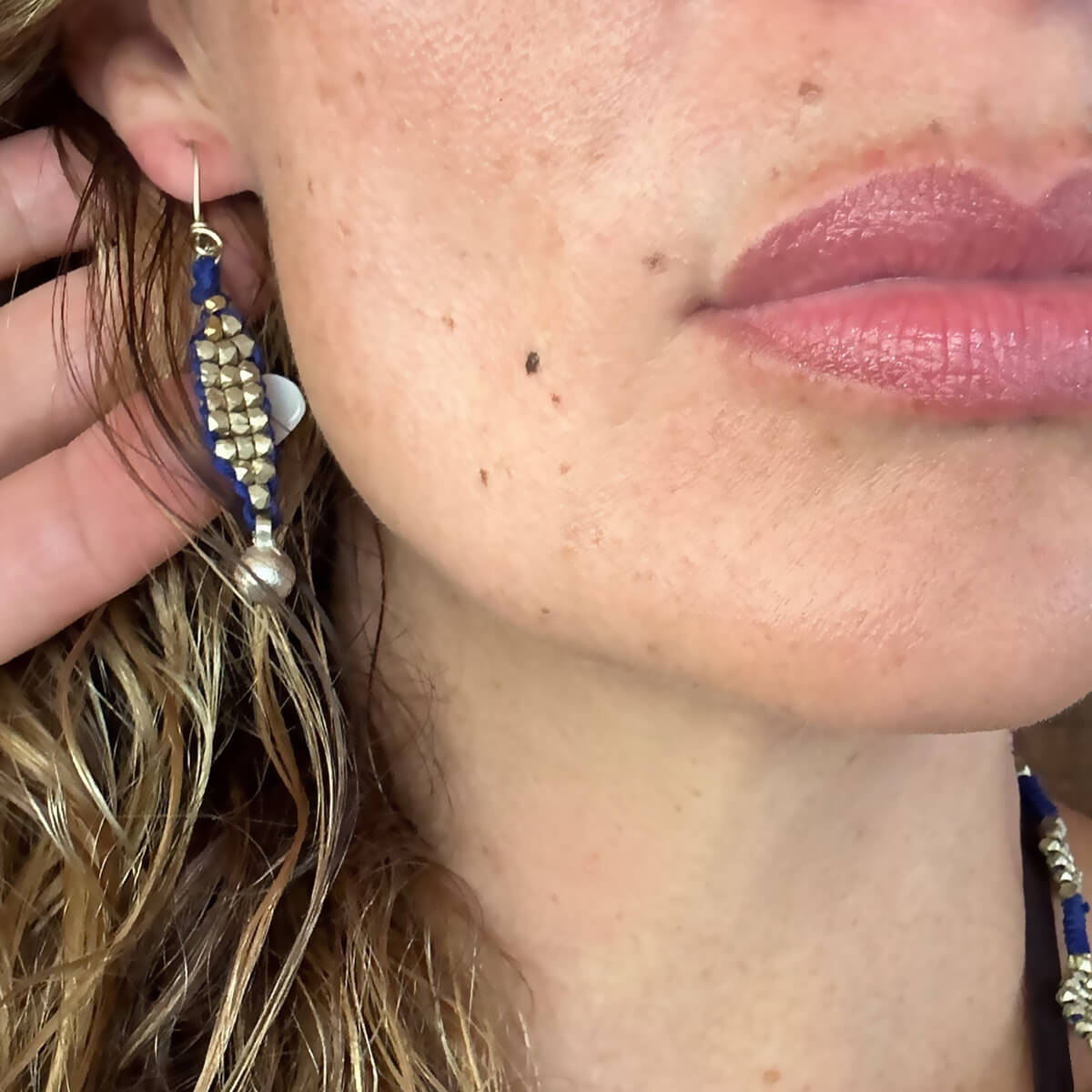 Dokra earrings "short strands"