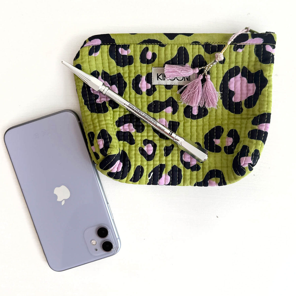 Handmade mini bag "Oh Leo - cosmic green"