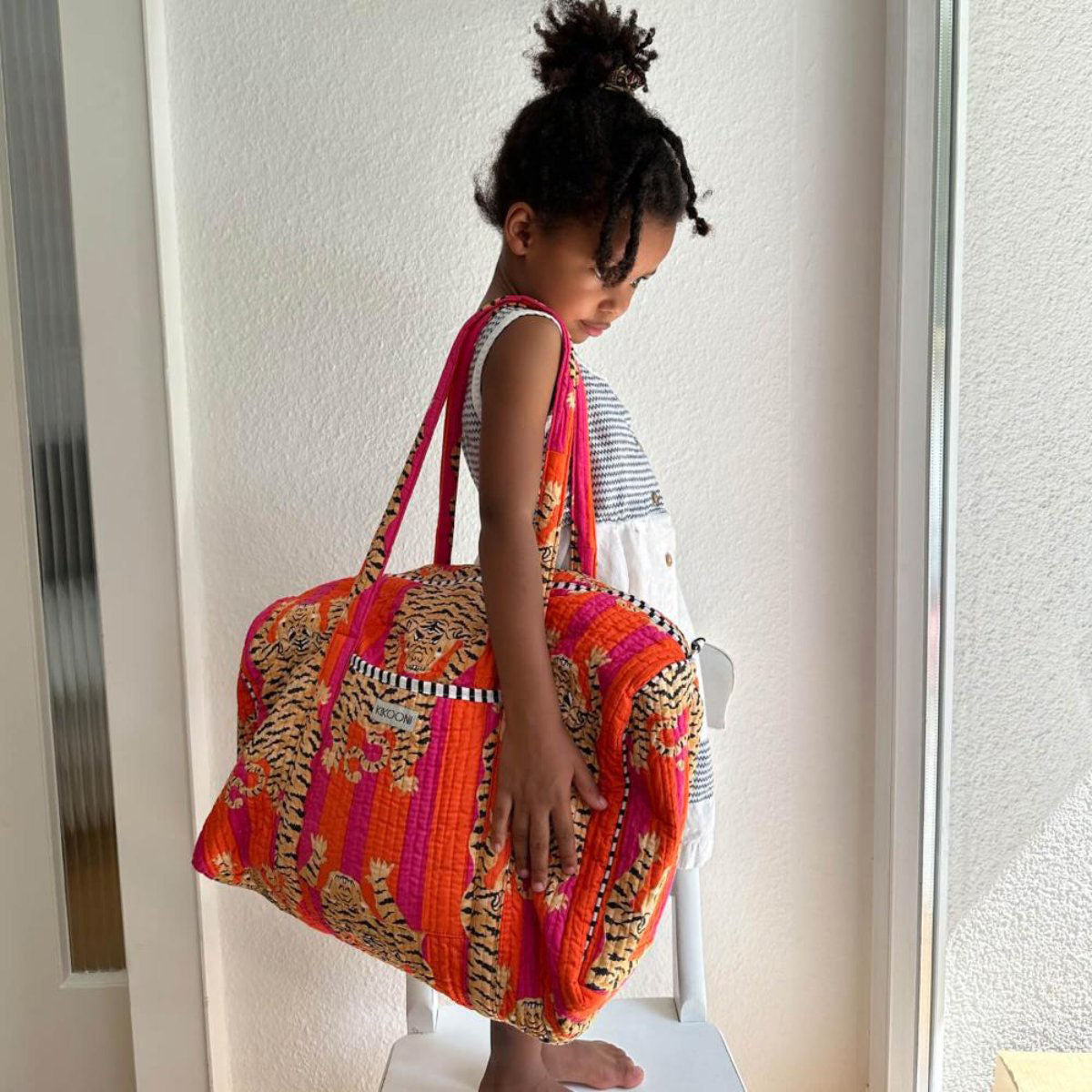 Handgemachte Baumwolltasche "Poppy Tiger"