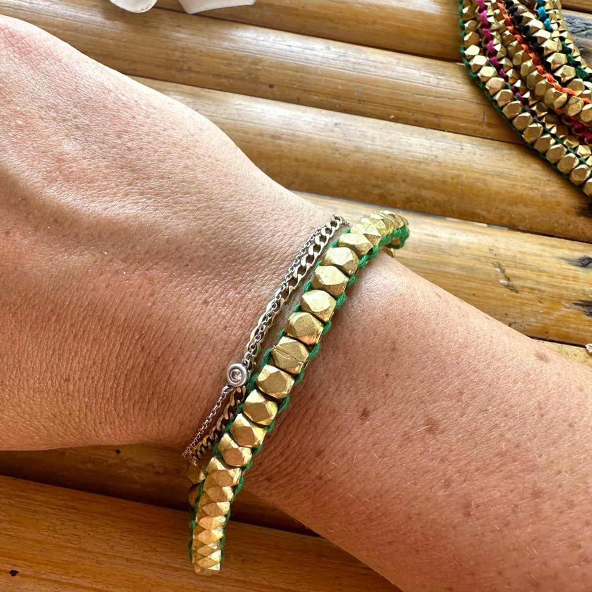 Handcrafted Dokra bracelet "Solid Love"