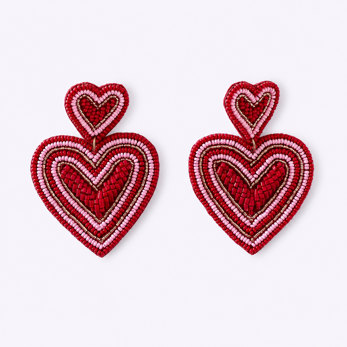 Beaded earrings "My Heart"