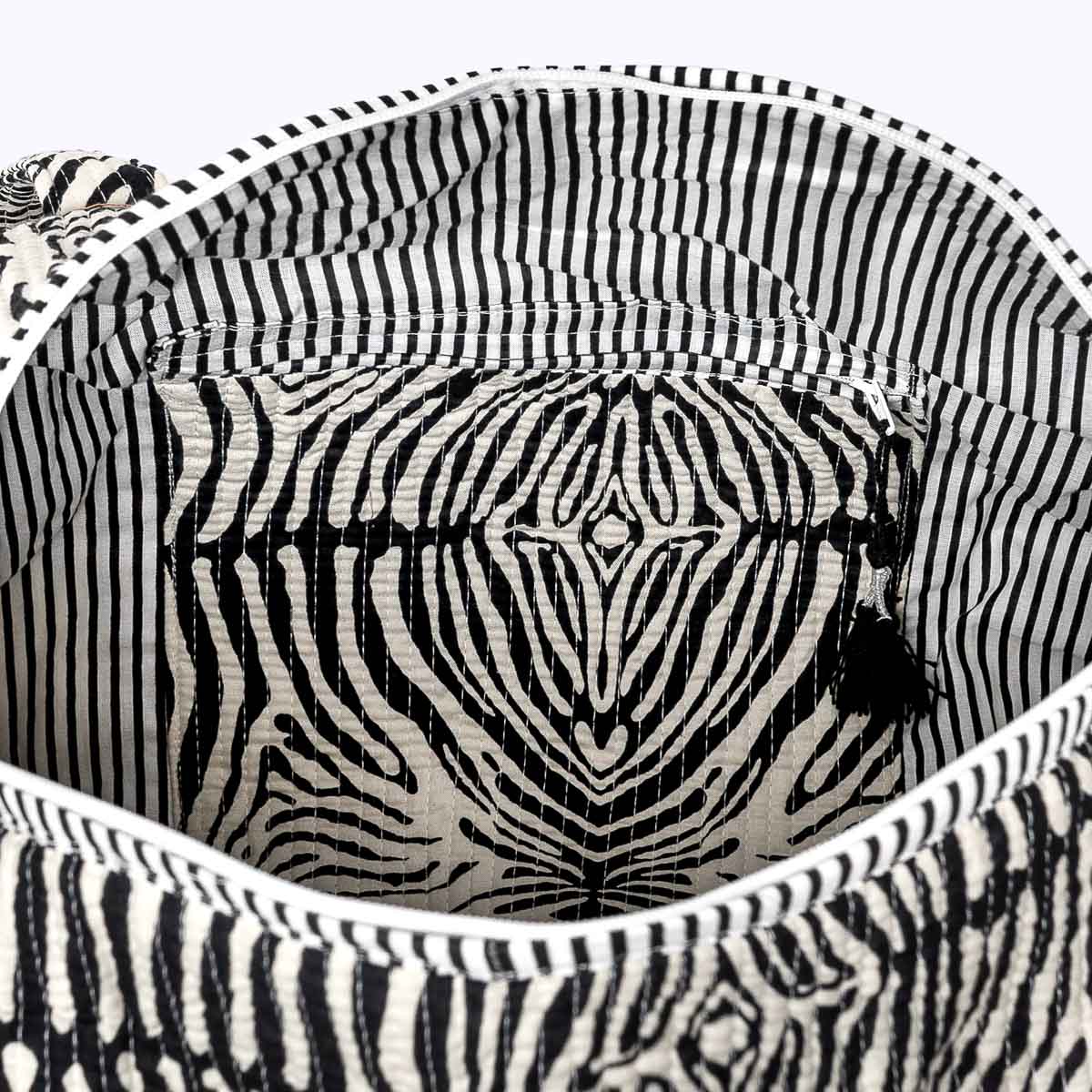 "Electric Zebra" cotton bag