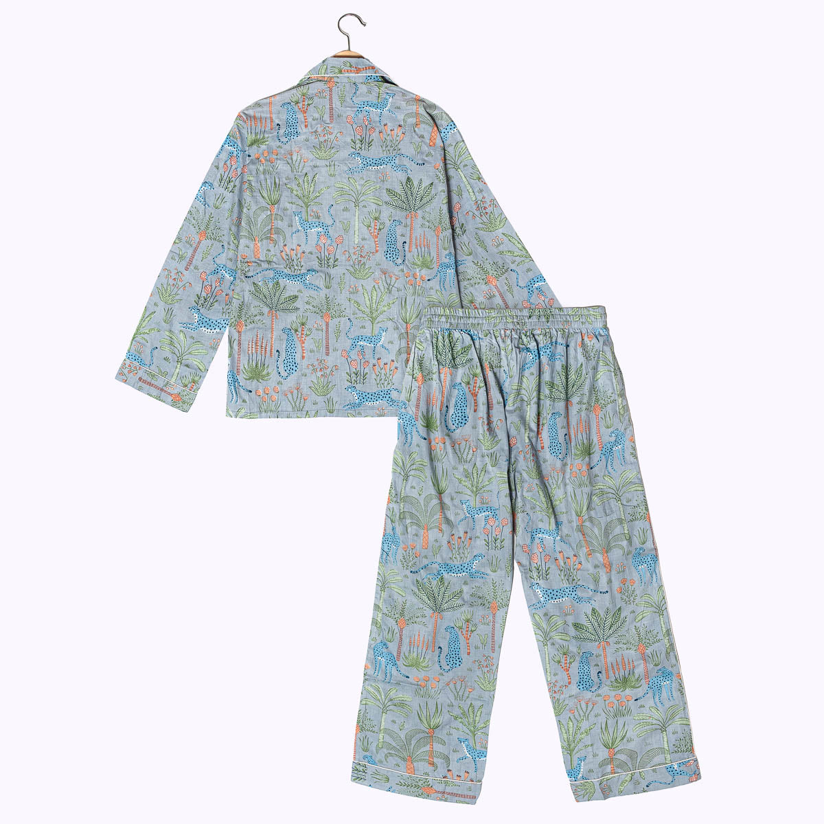 handbedruckter Baumwoll Pyjama "Safari Sky"