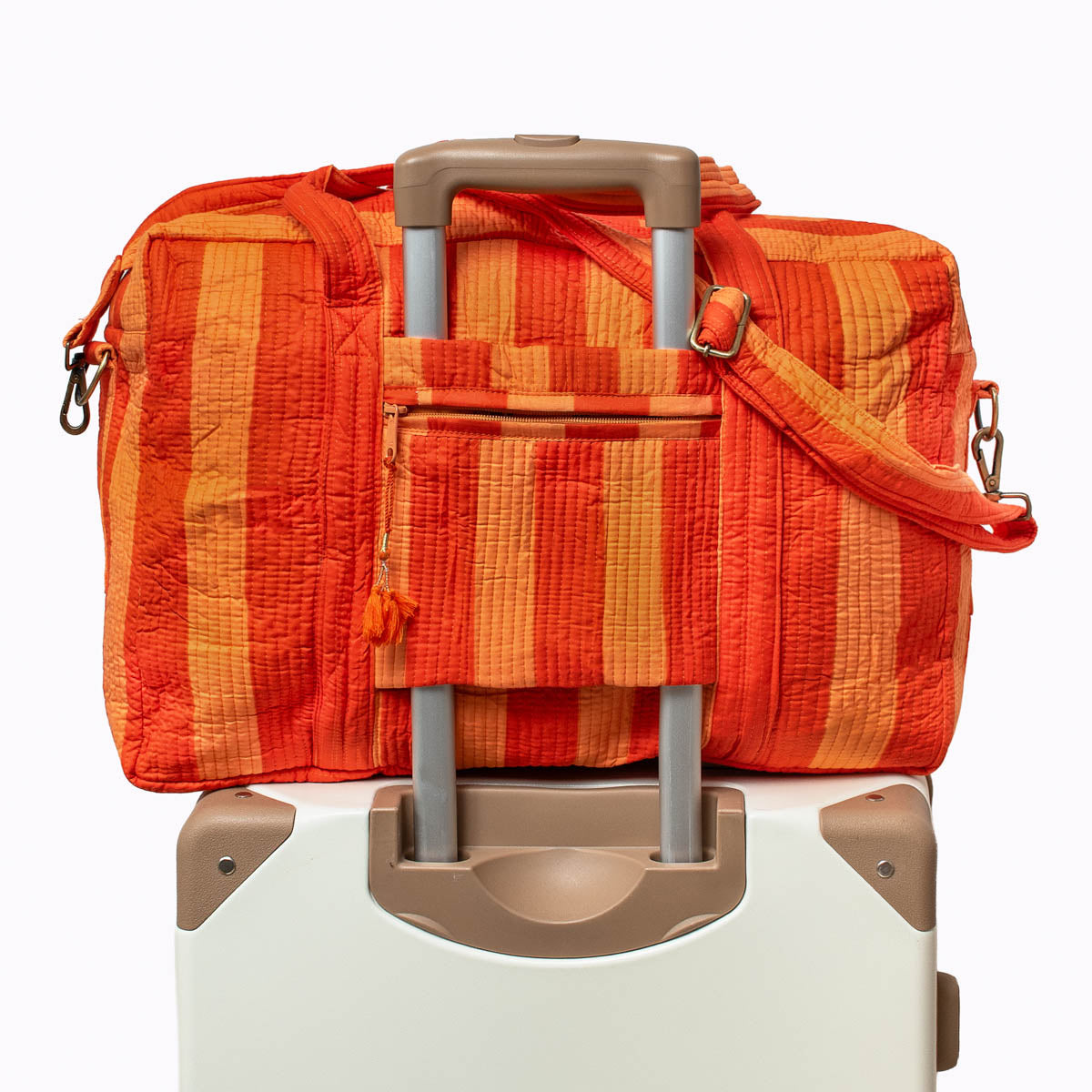 Große Reisetasche "BOLD Stripes" Tangerine