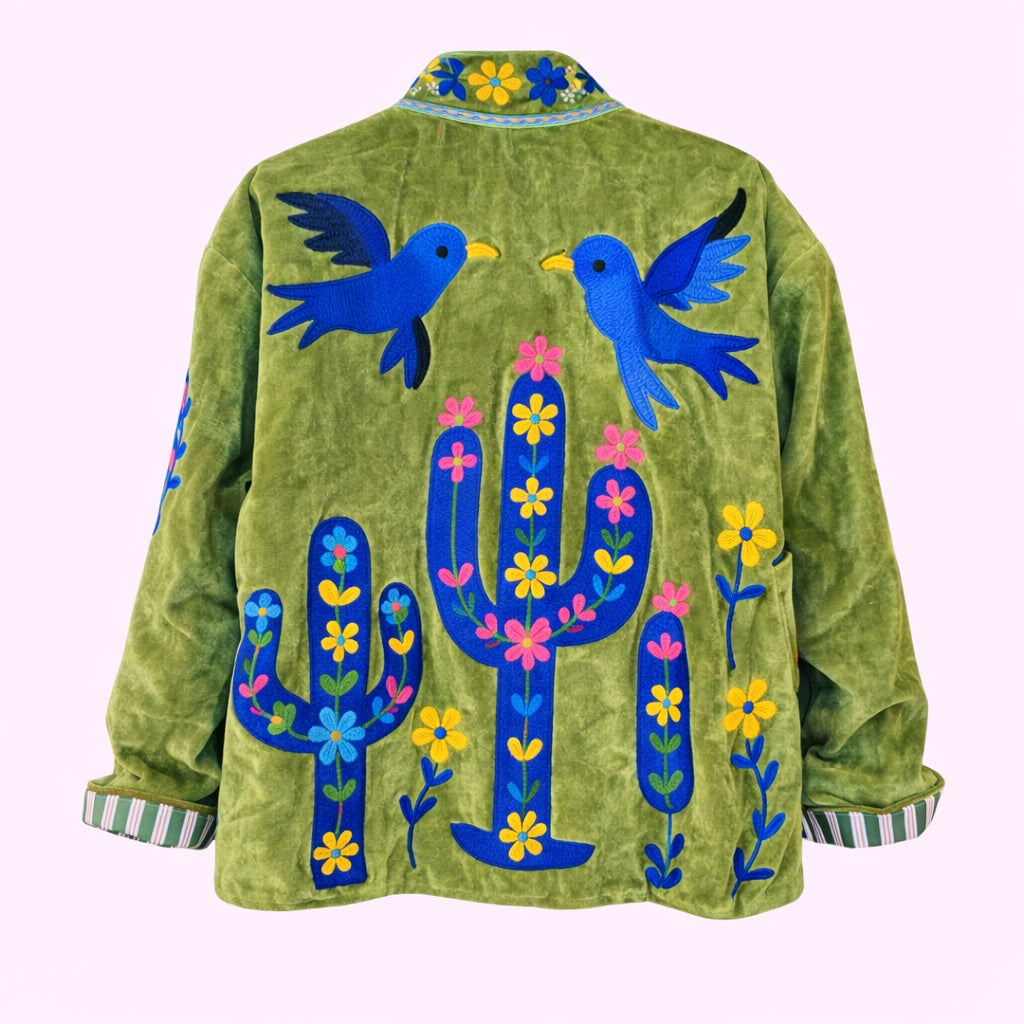 Samtjacke "my mexican escape" green