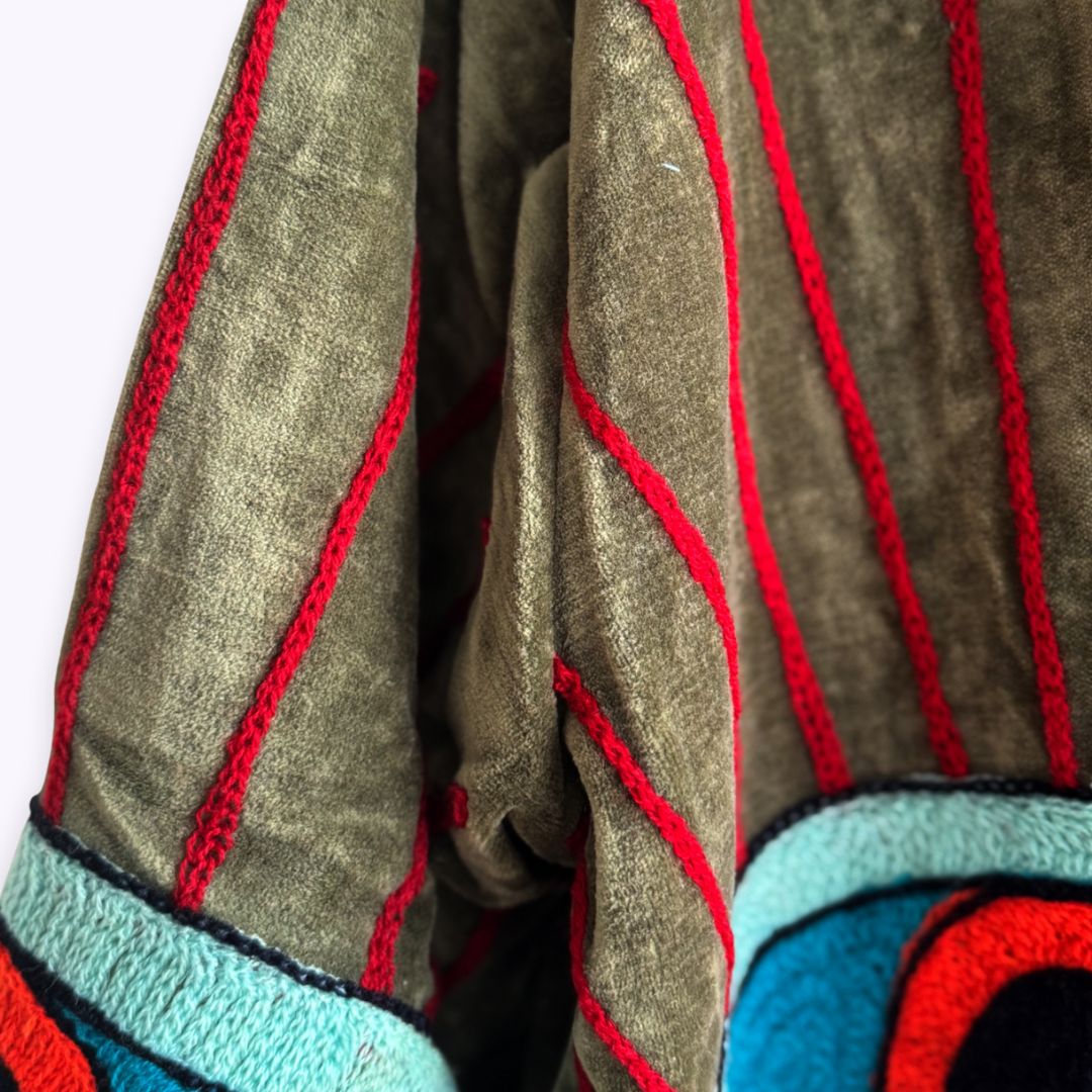 handcrafted velvet jacket "My 3. Eye" - in the Woods