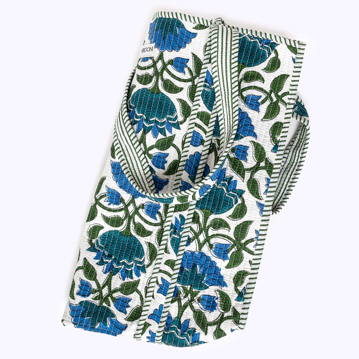 XL Artisan Shopper "Blue Lotus"