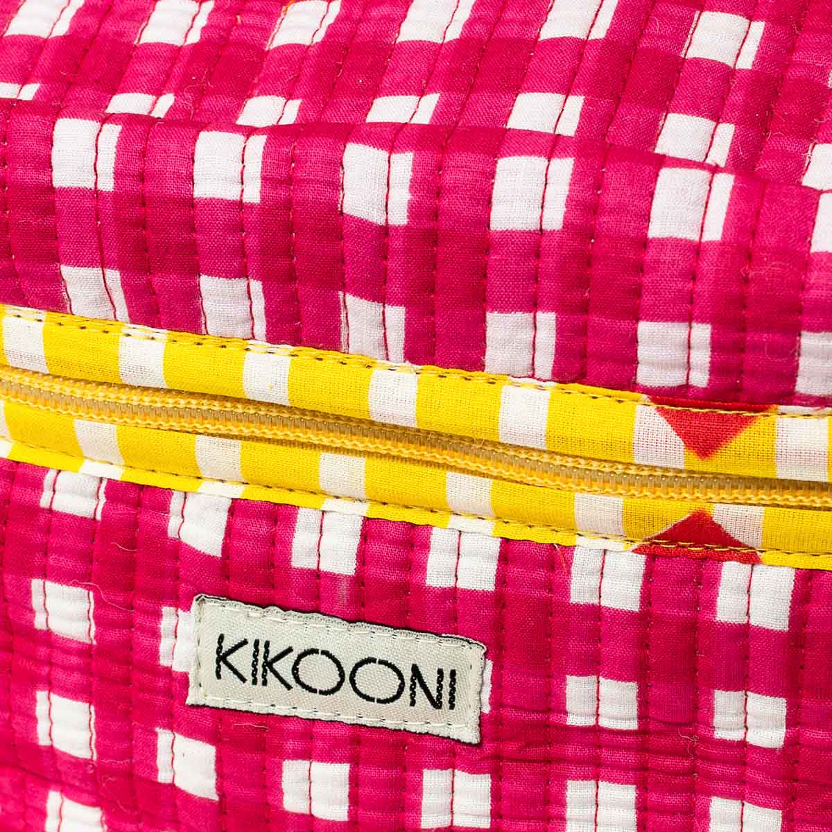 Große Kosmetiktasche BIG BEAUTY "CHECKS" pink