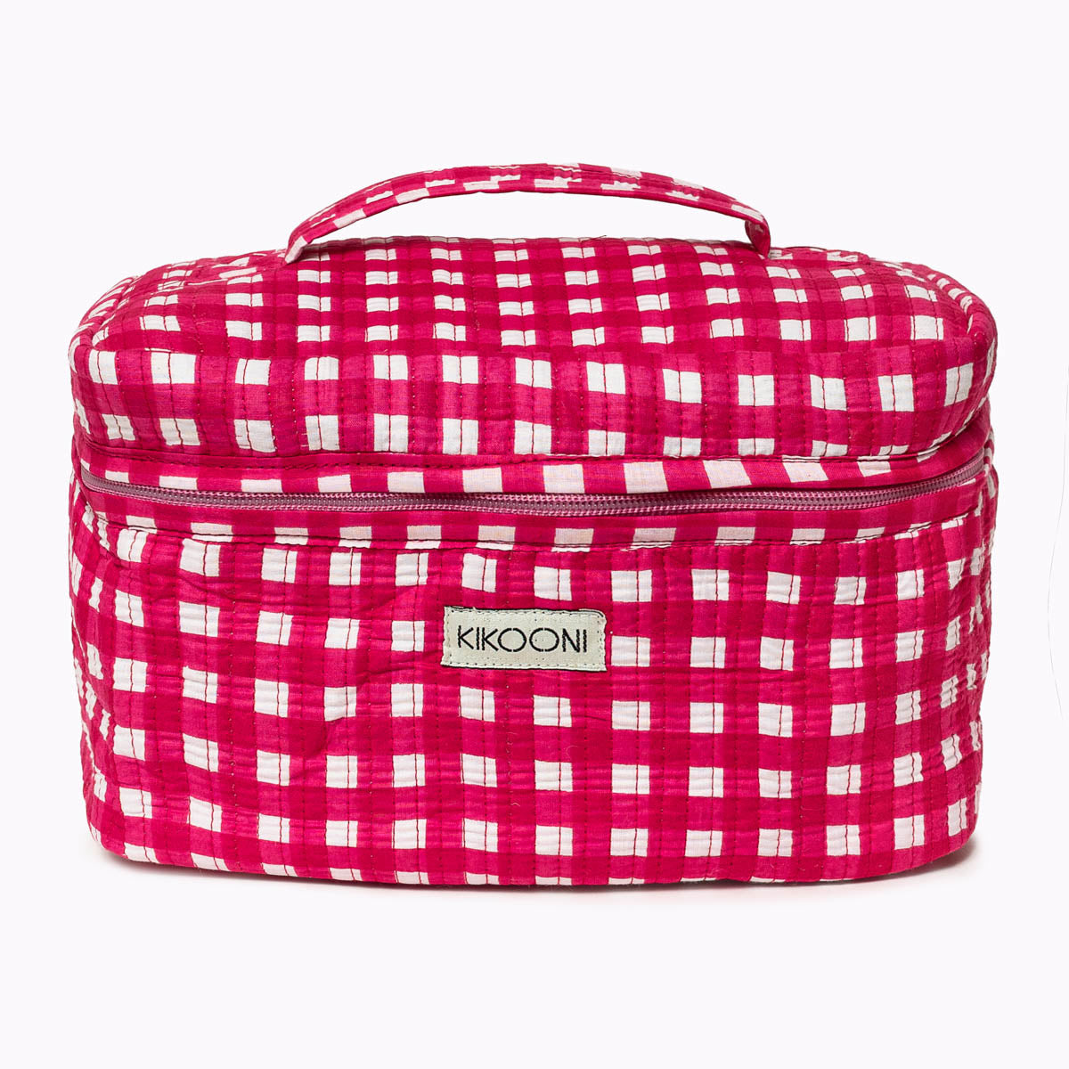 Große Kosmetiktasche BIG BEAUTY "CHECKS" pink