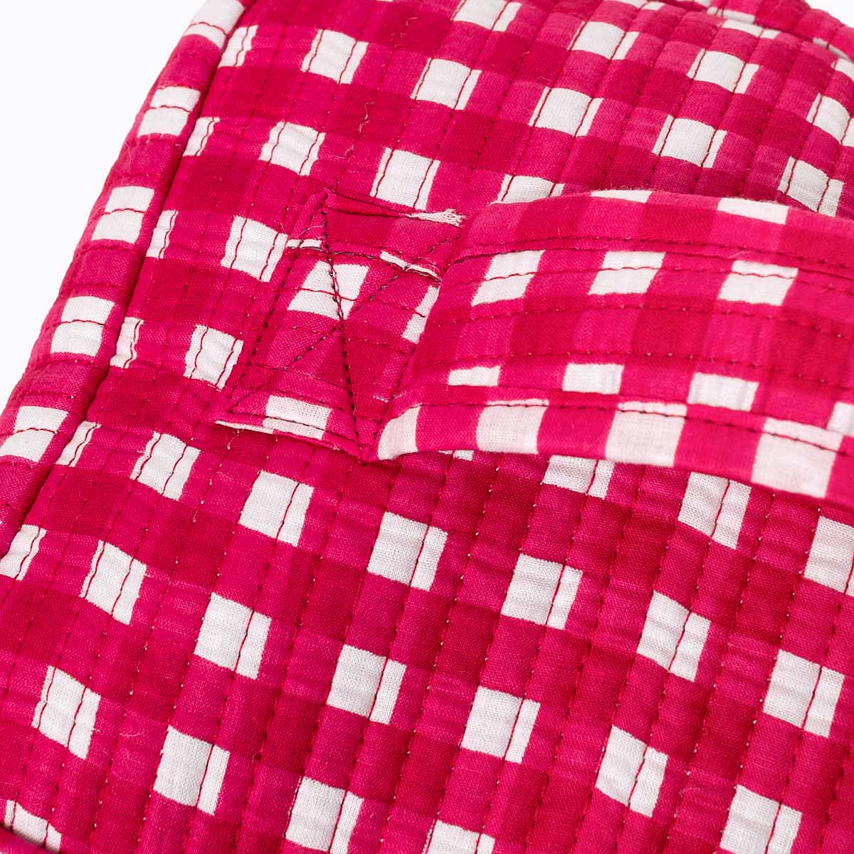Große Kosmetiktasche BIG BEAUTY "CHECKS" pink