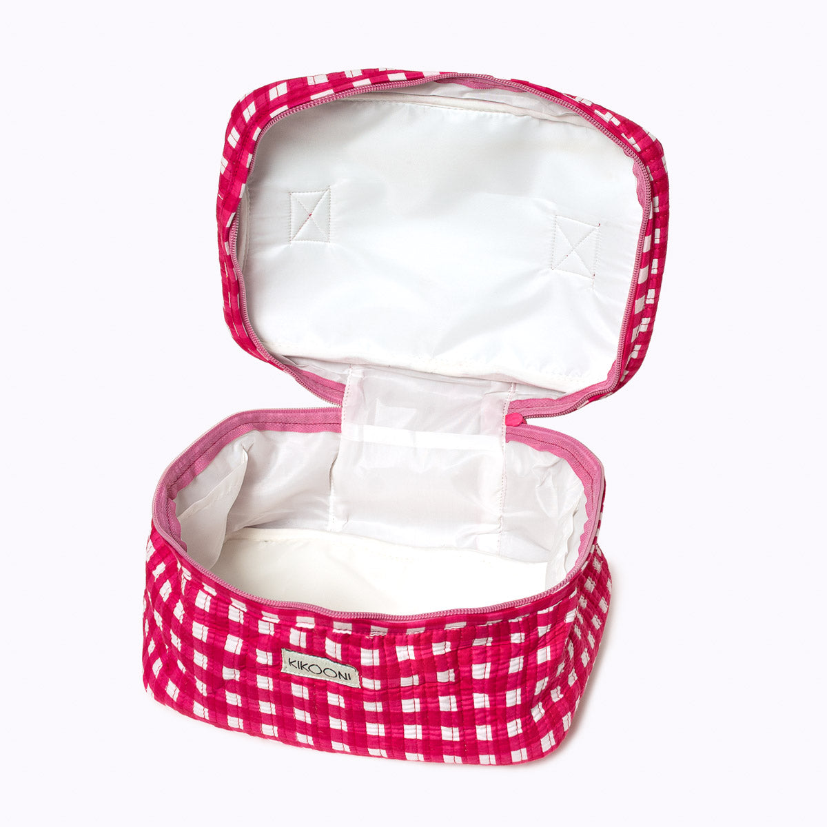 Große Kosmetiktasche BIG BEAUTY "CHECKS" pink