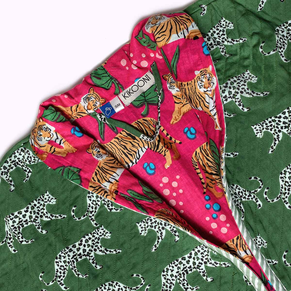 Lightly padded "Green Jungle" cotton jacket