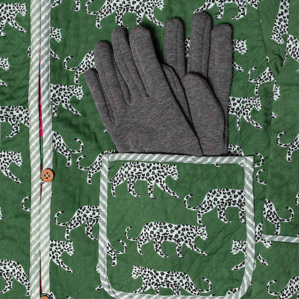 Lightly padded "Green Jungle" cotton jacket
