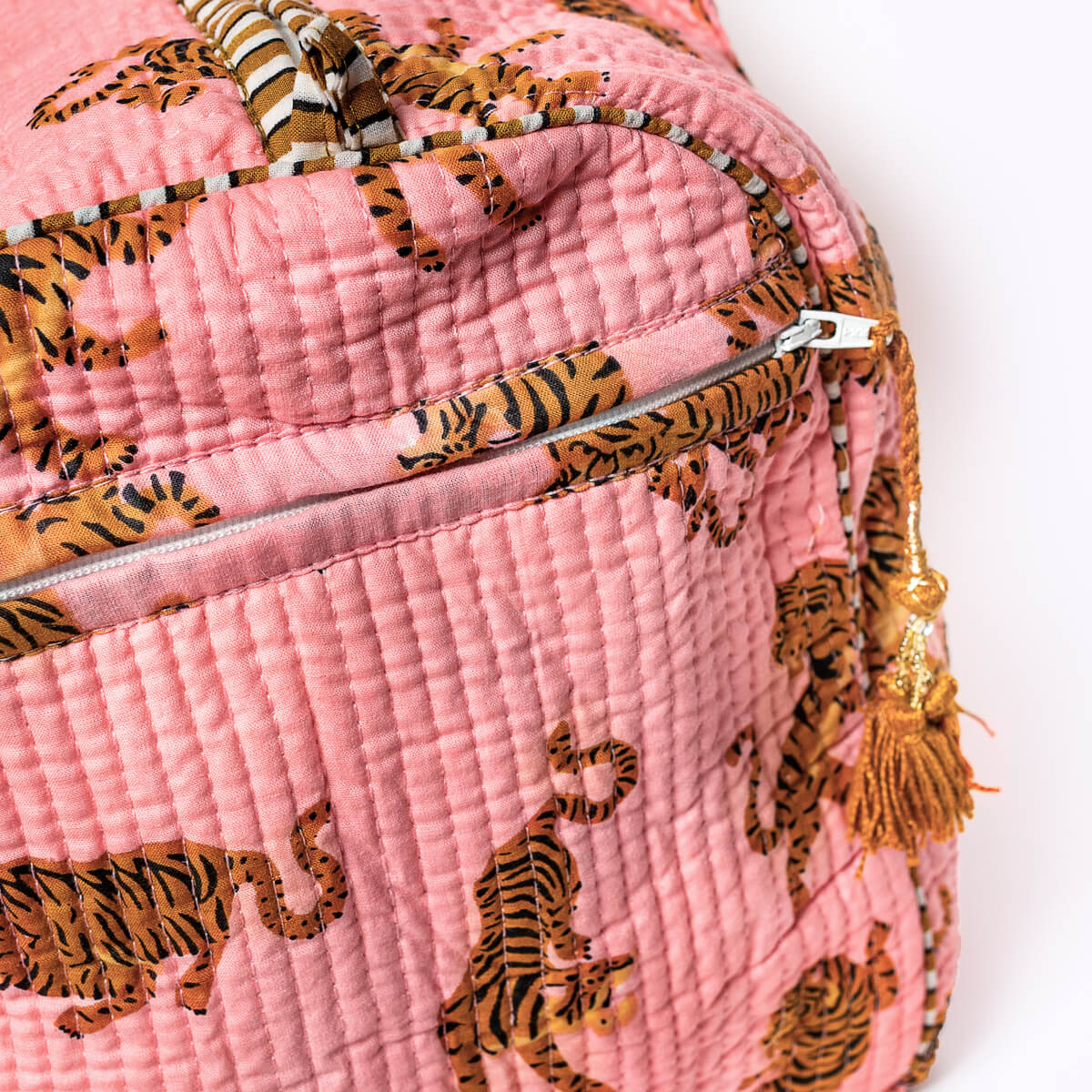 Handmade cotton bag "Electric Tigress"