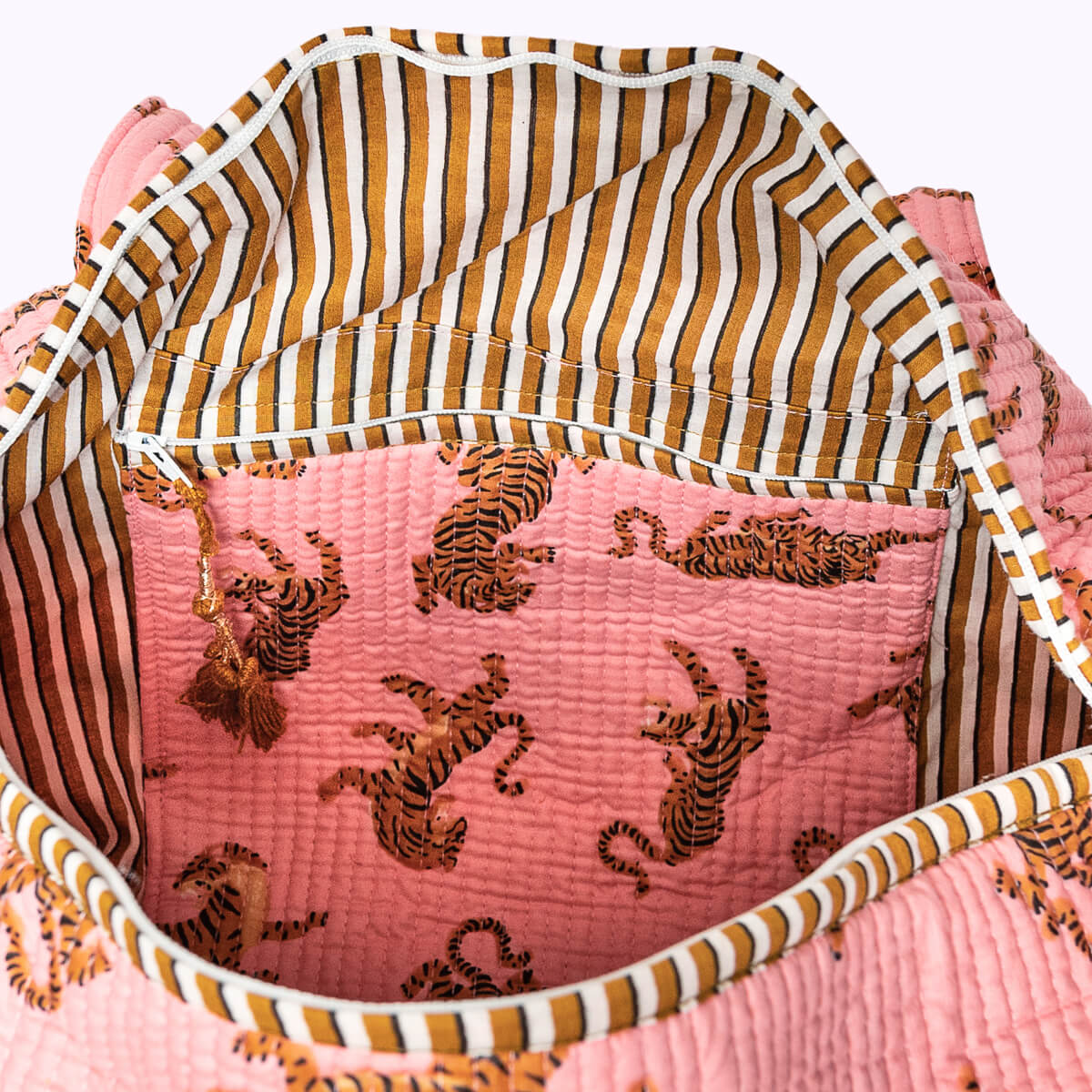 Handmade cotton bag "Electric Tigress"