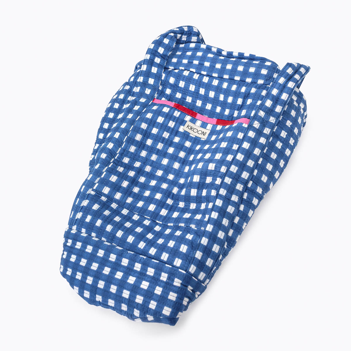 Baumwolltasche "Happy Checks" blau