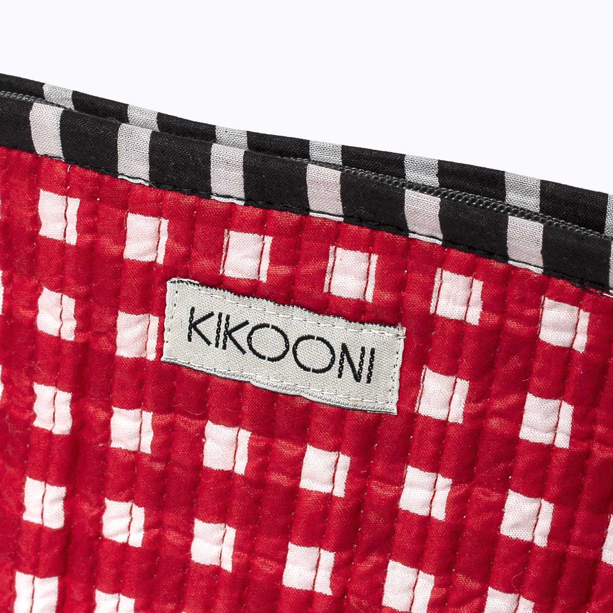 Mini bag "HAPPY CHECK" red