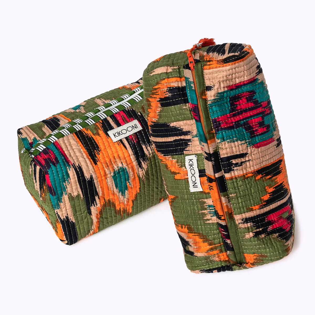 Kosmetiktasche "green ikat"