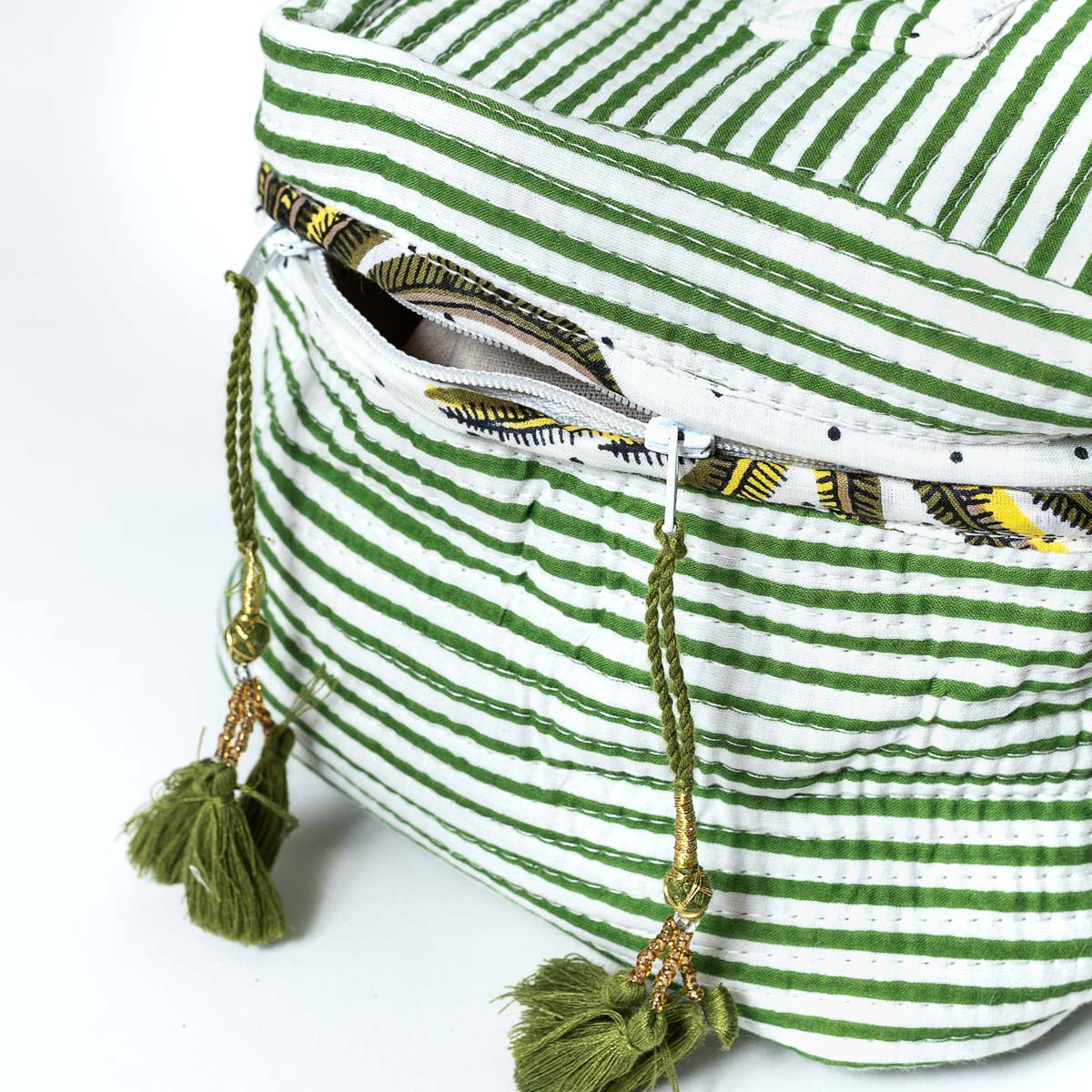 Large cosmetic bag BIG BEAUTY "Stripes with P"