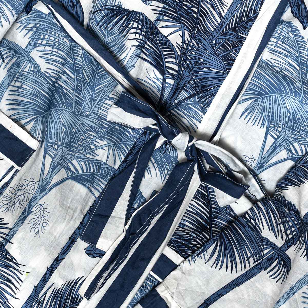 Leichter Baumwoll Kimono "blue Jungle"