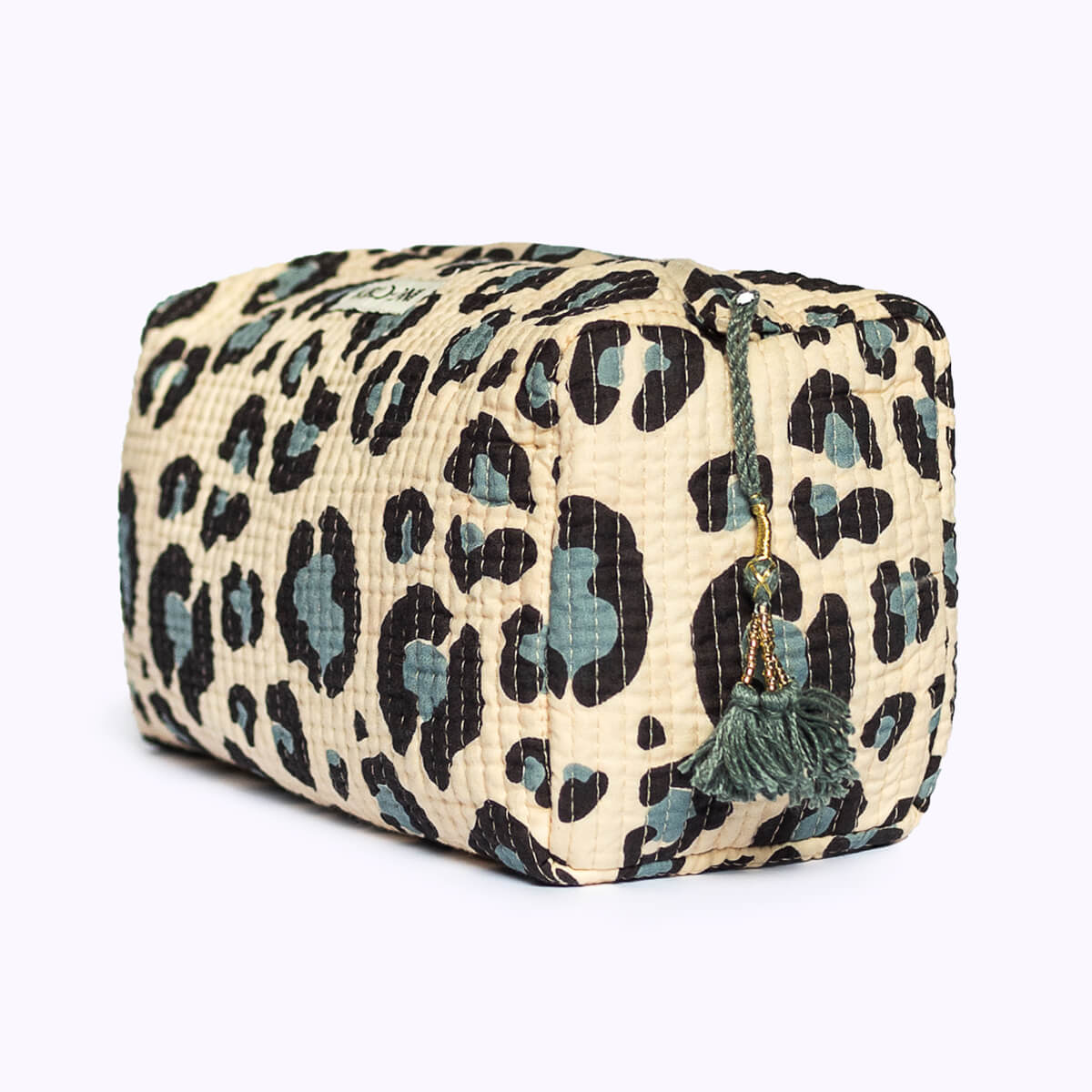 Handmade cosmetic bag "Blue Leo"