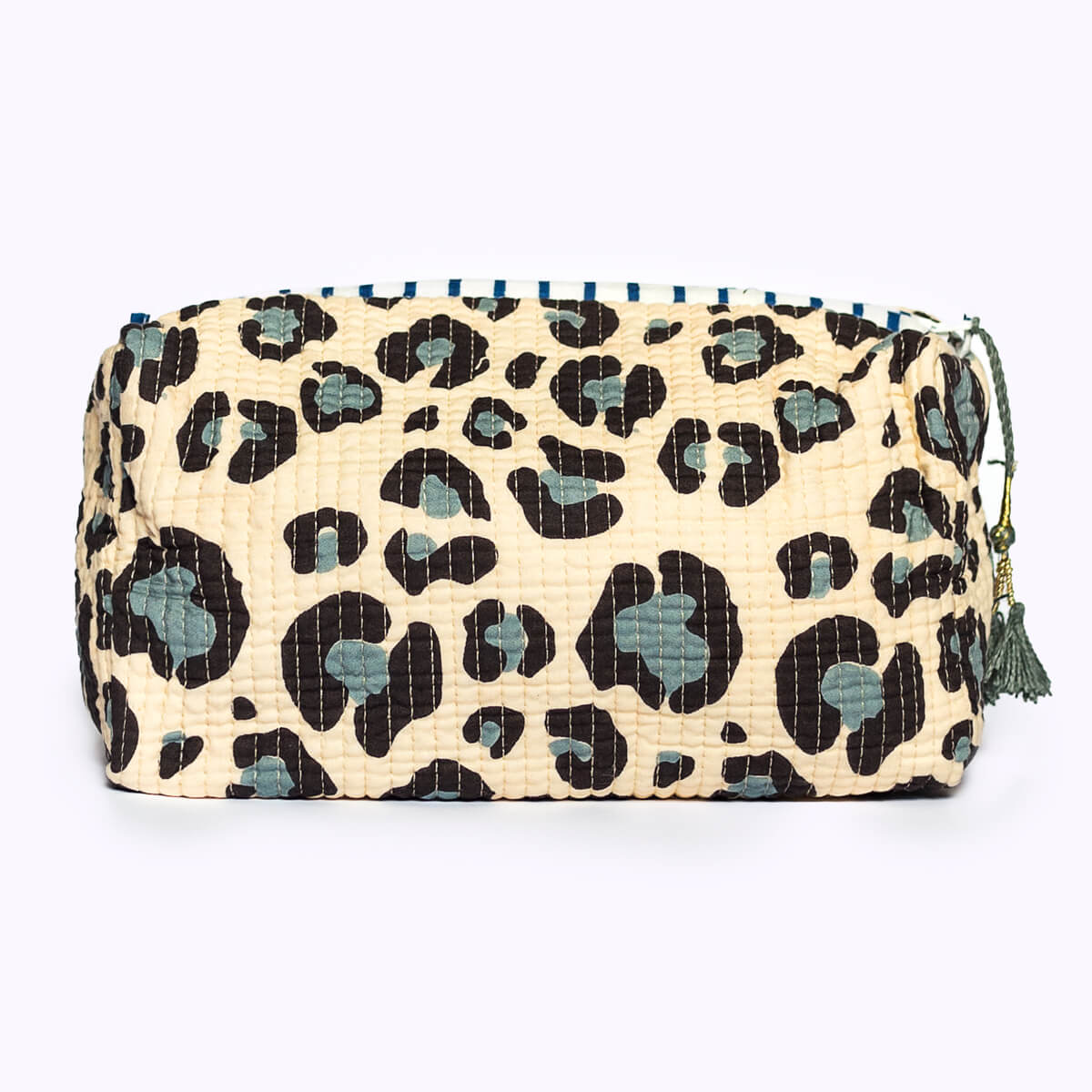 Handmade cosmetic bag "Blue Leo"