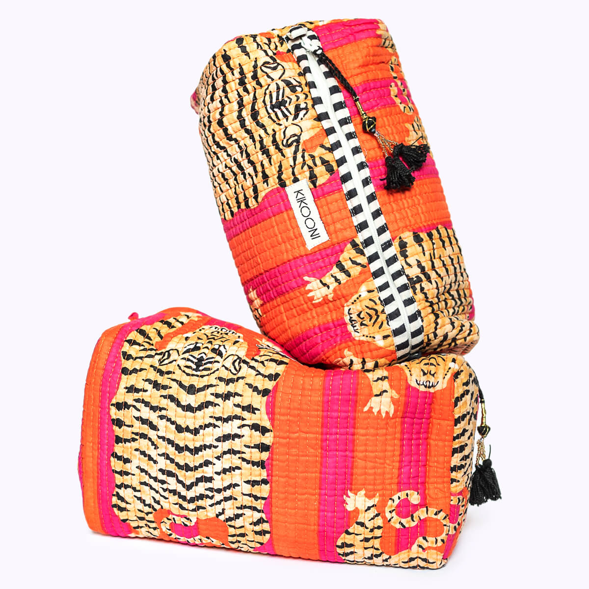 Handgemachte Kosmetiktasche "Poppy Tiger"
