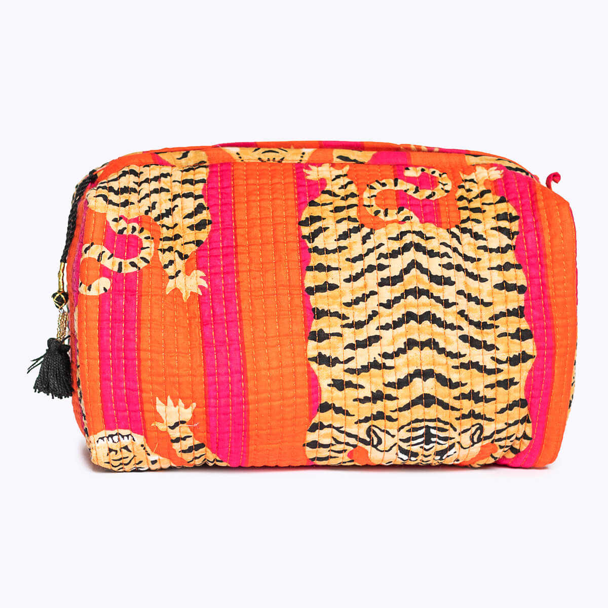 Handmade cosmetic bag "Poppy Tiger"