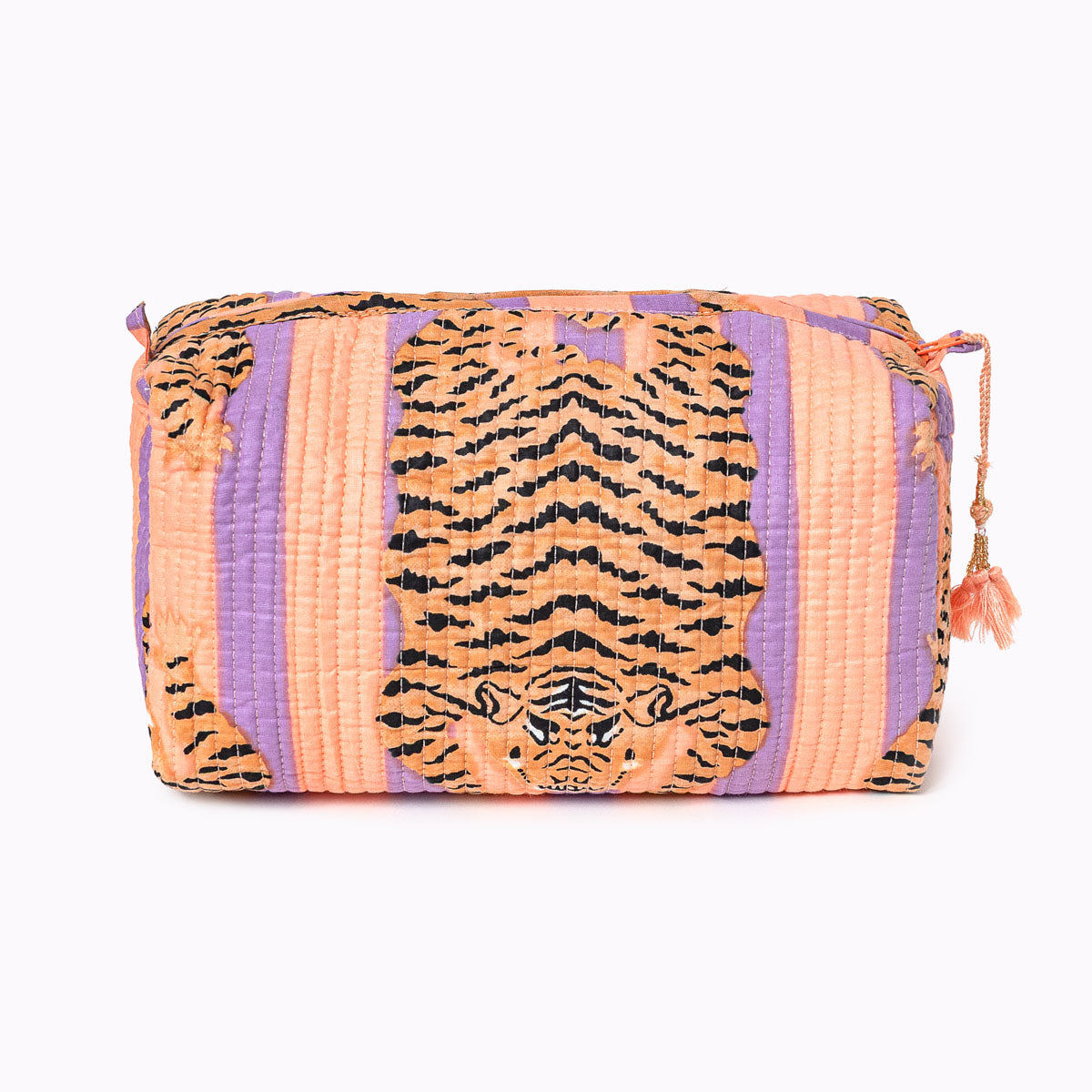 handmade cosmetic bag "Poppy Tiger peach fusion"