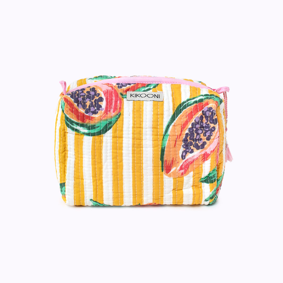 kleine Kosmetiktasche "My Papaya Life" - natürliche Materialien