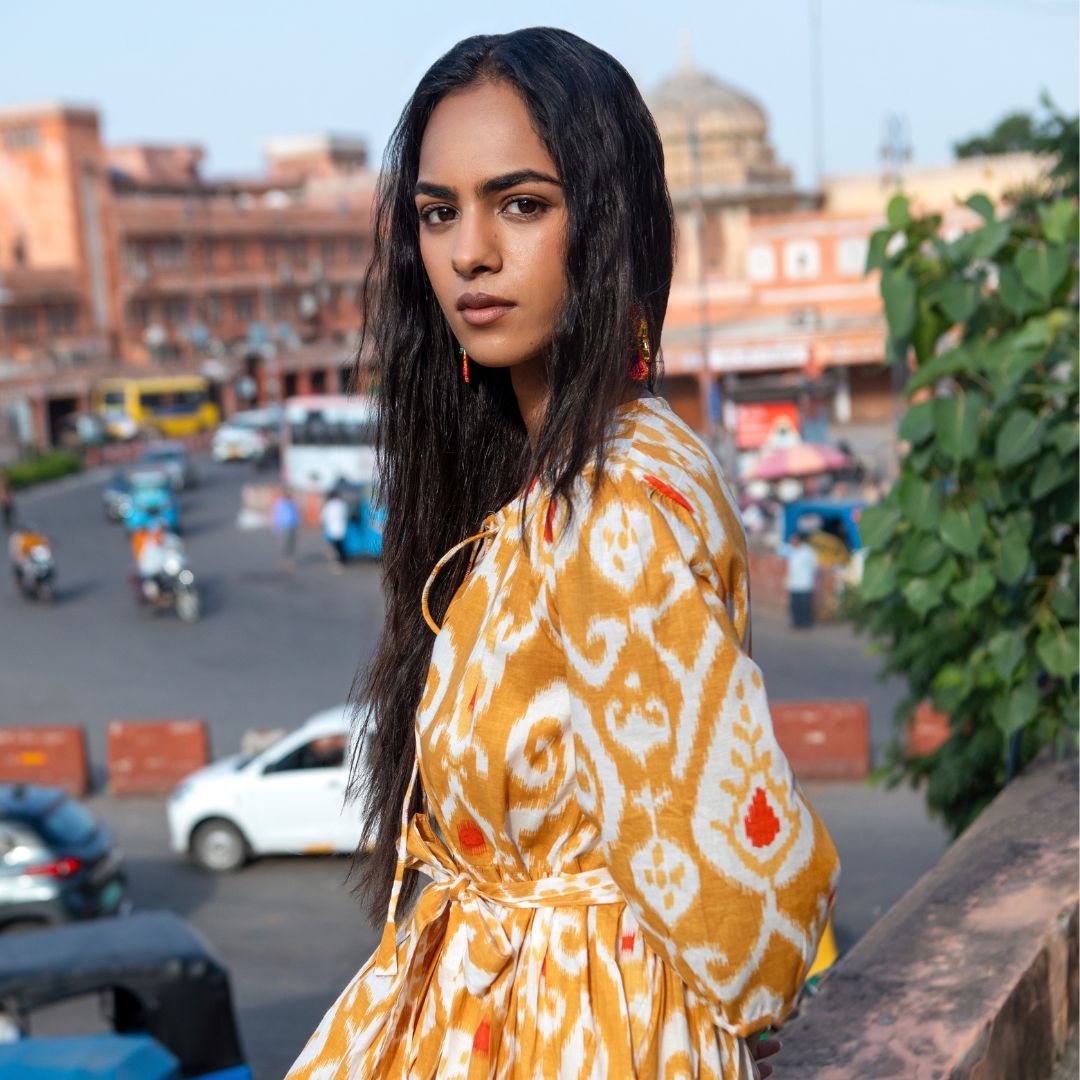 Muse Dress "Ochre Paisley"