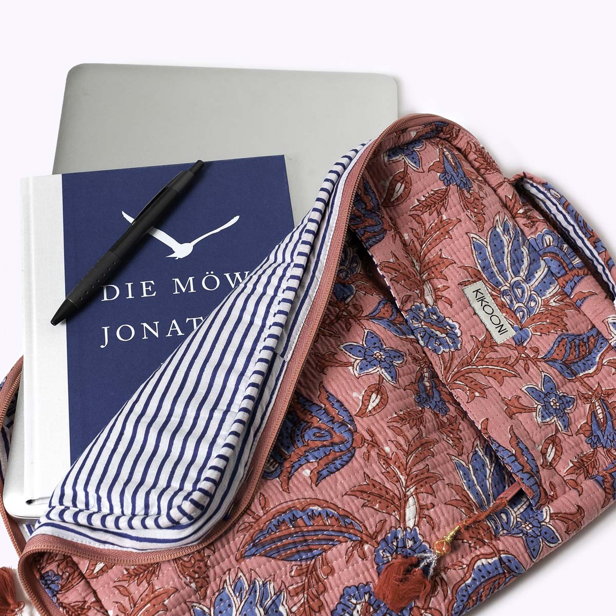 14 Zoll Handgemachte Laptoptasche "Blooming Dreams" Small