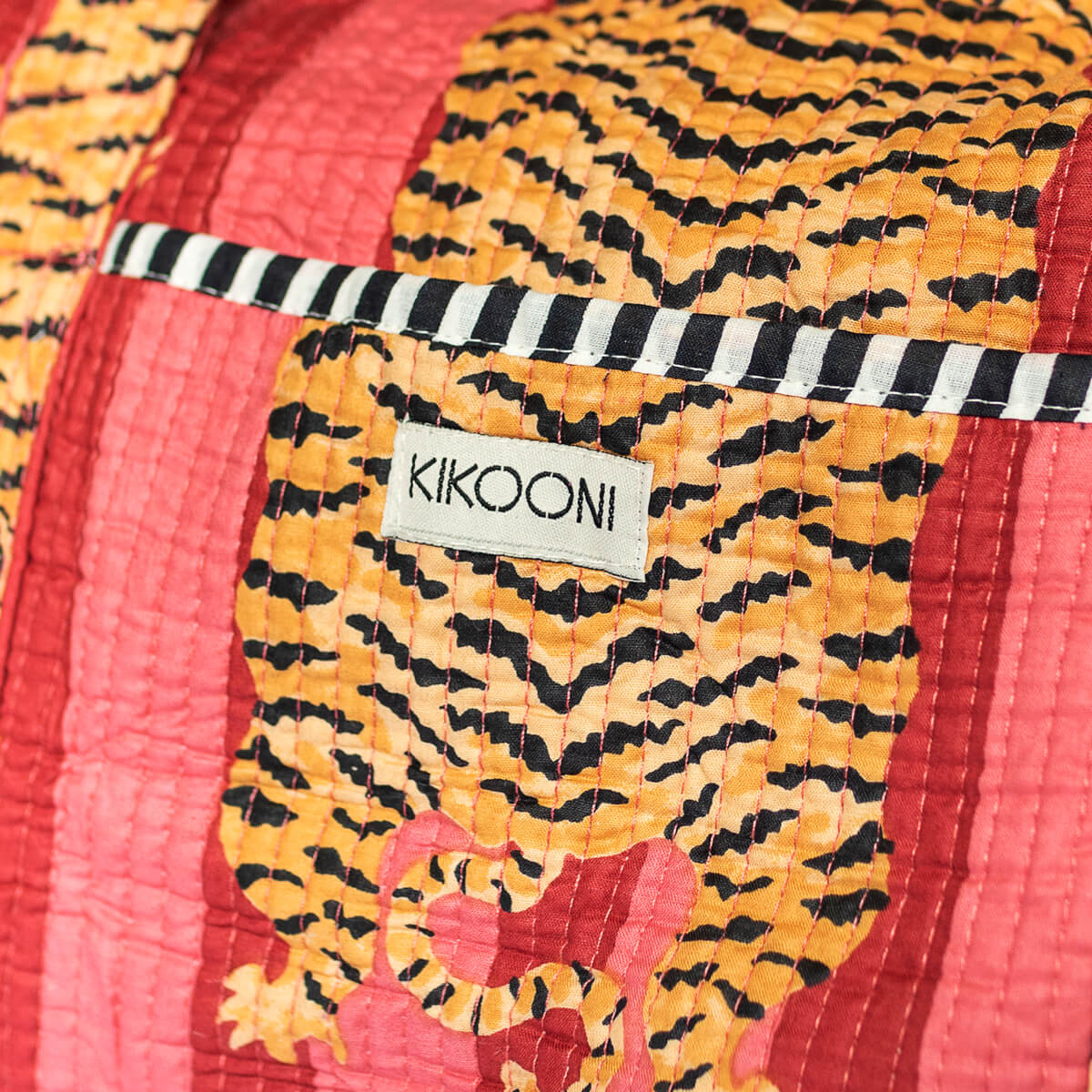 Handmade cotton bag "Poppy Tiger Red"