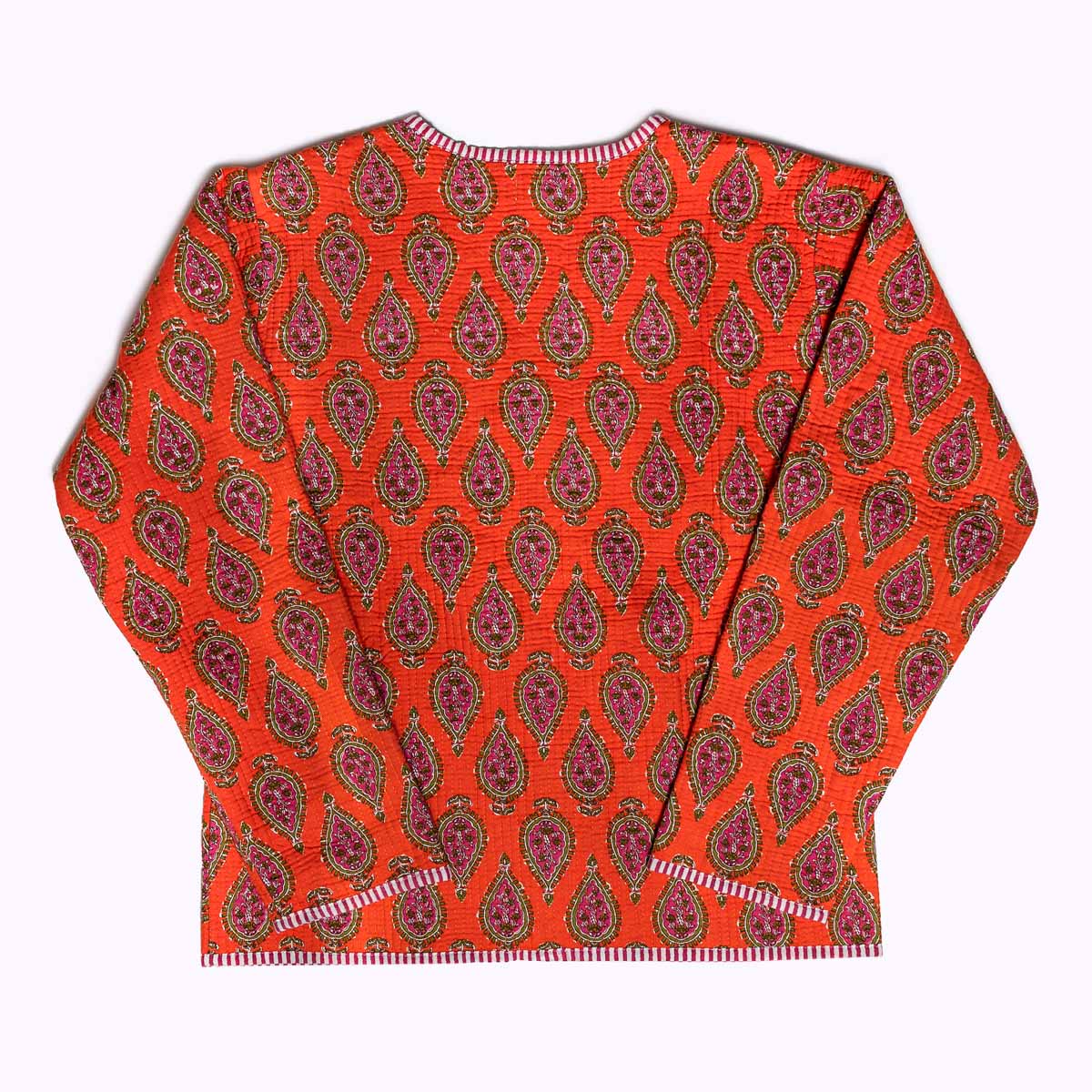 handcrafted cotton jacket "Paisley Flame"