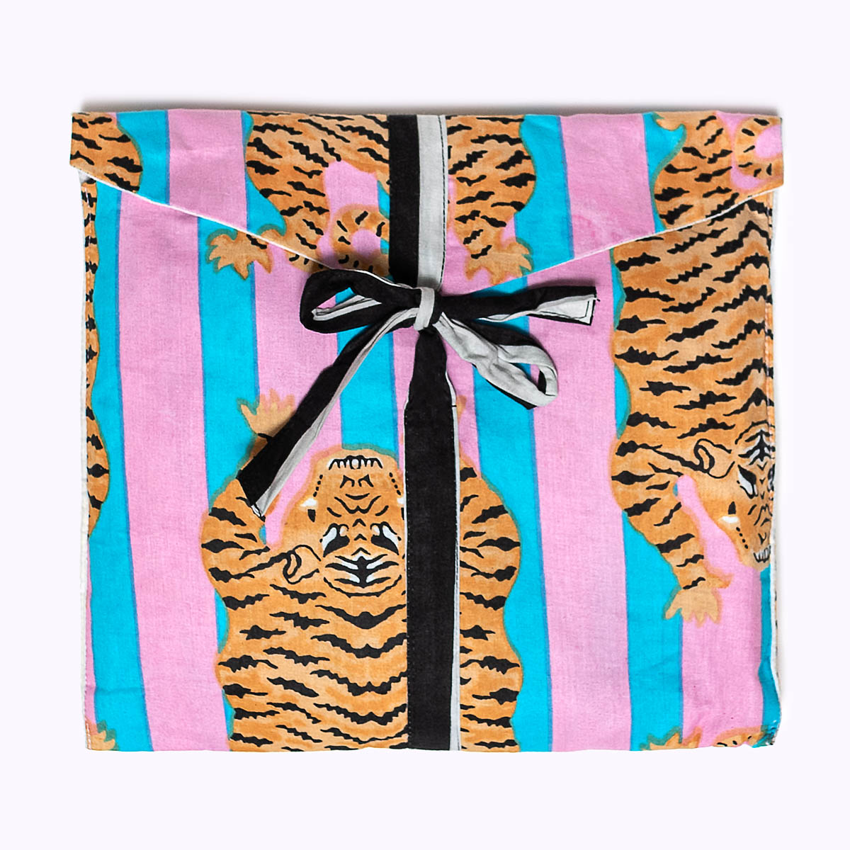 Lightweight cotton kimono "Poppy Tiger Bubblegum"