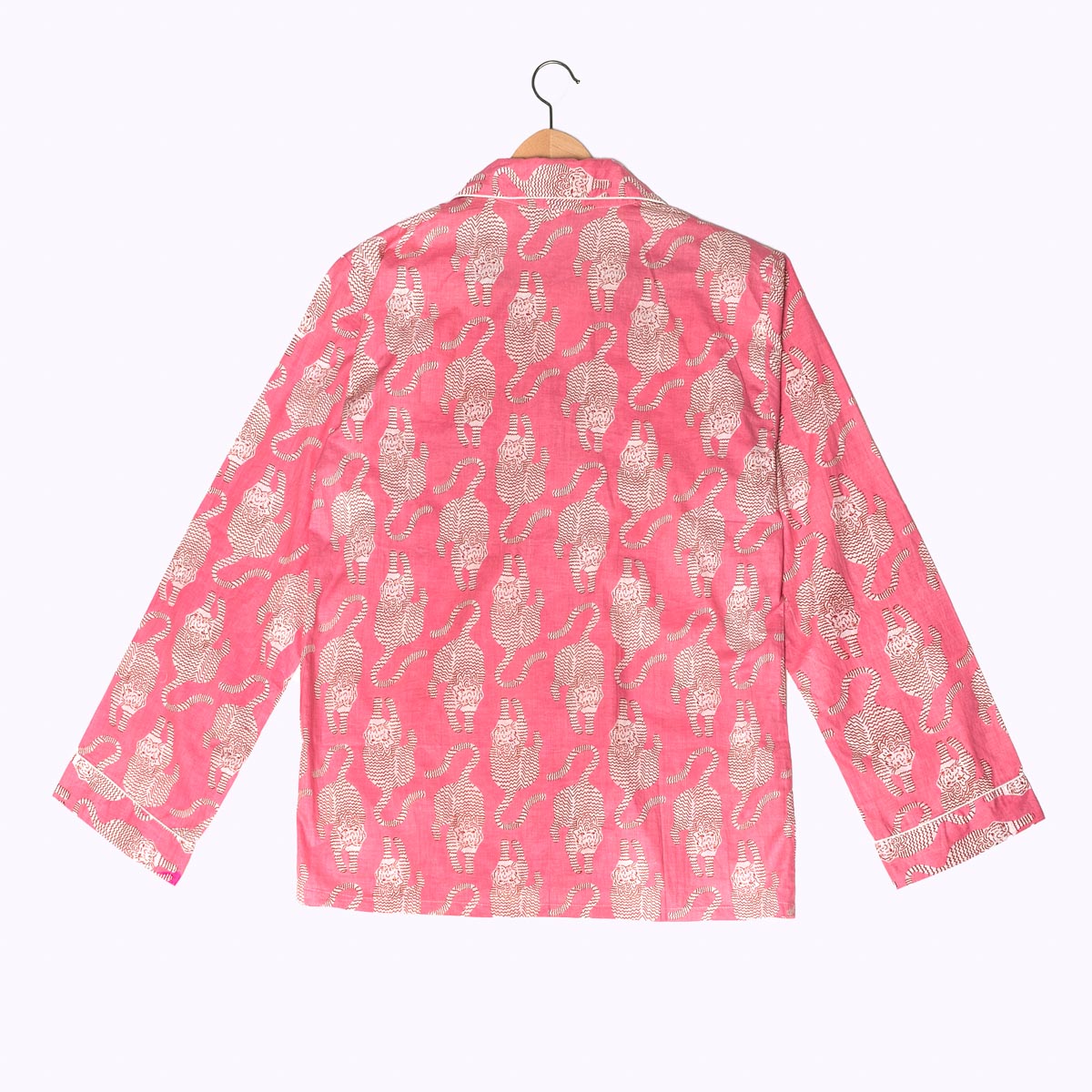 handbedruckter Baumwoll Pyjama "Blush Tiger"