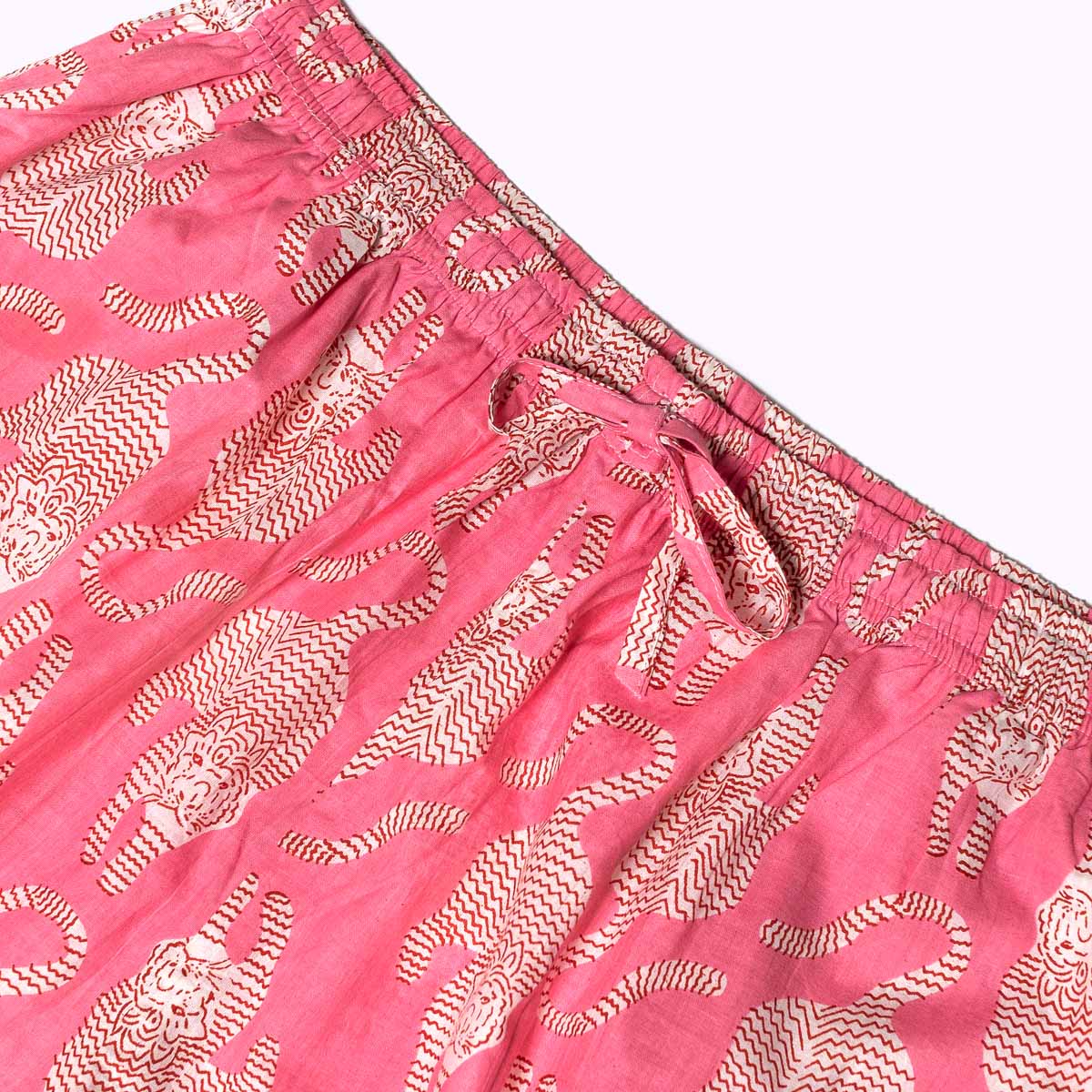 handbedruckter Baumwoll Pyjama "Blush Tiger"