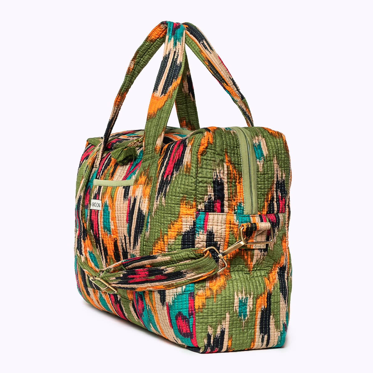 Große Reisetasche "GREEN IKAT"