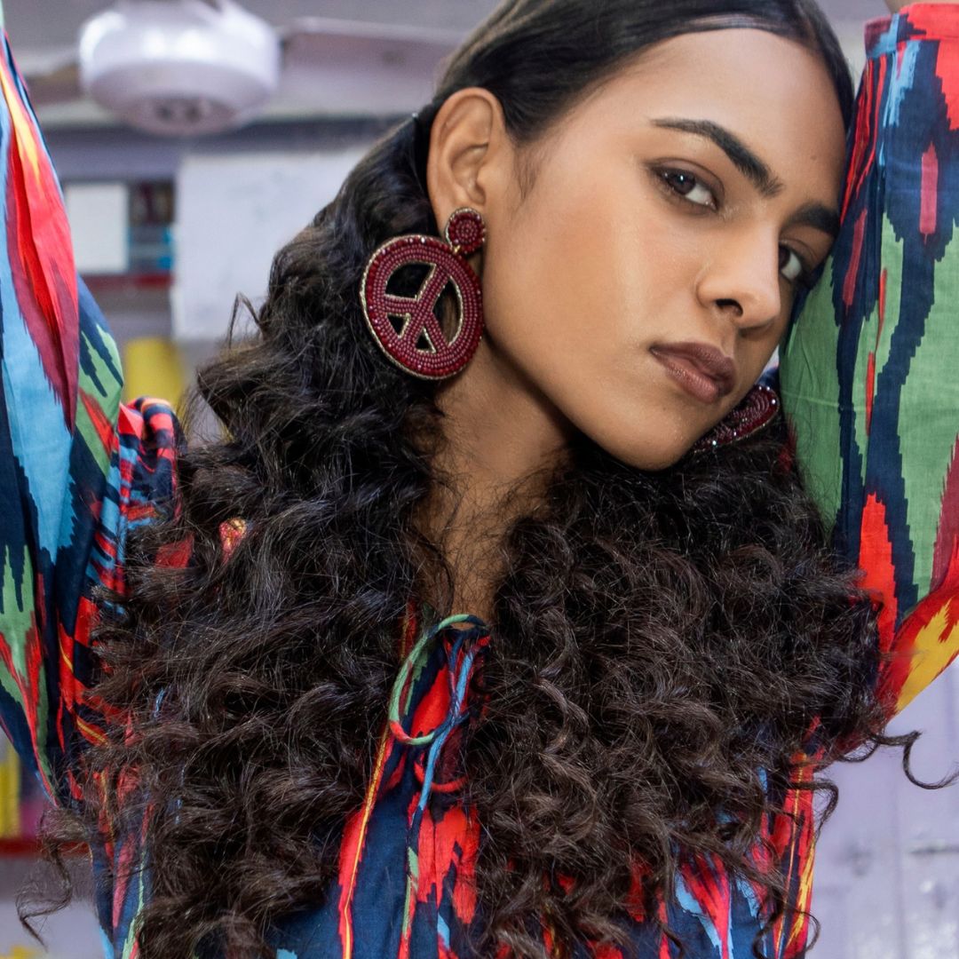 Beaded earrings "My Peace"